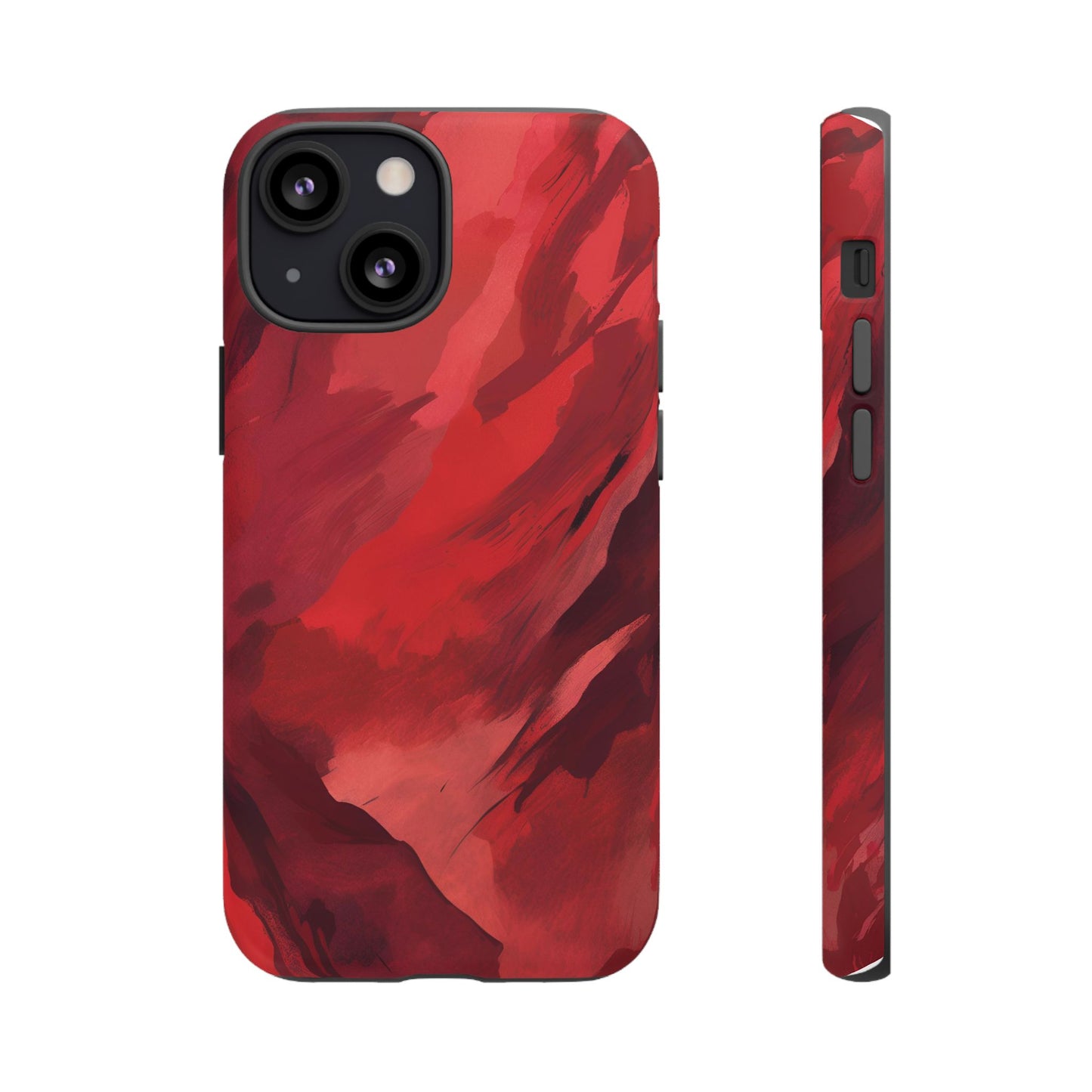 Bold Red Abstract Phone Case - Stylish Protection for Your Phone
