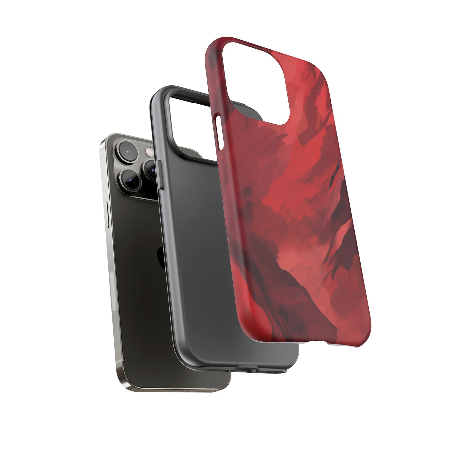 Bold Red Abstract Phone Case - Stylish Protection for Your Phone