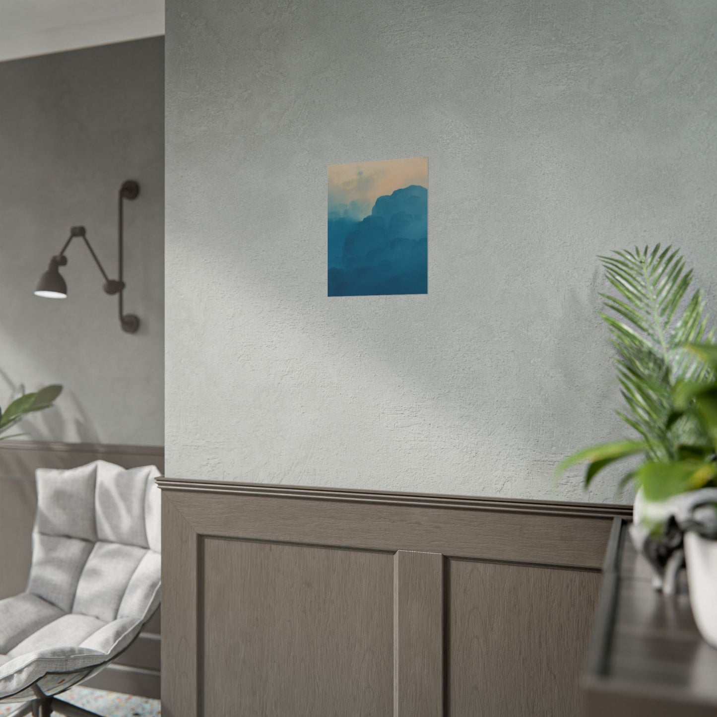Tranquil Cloudscape Rolled Poster - Perfect for Home Décor and Relaxation