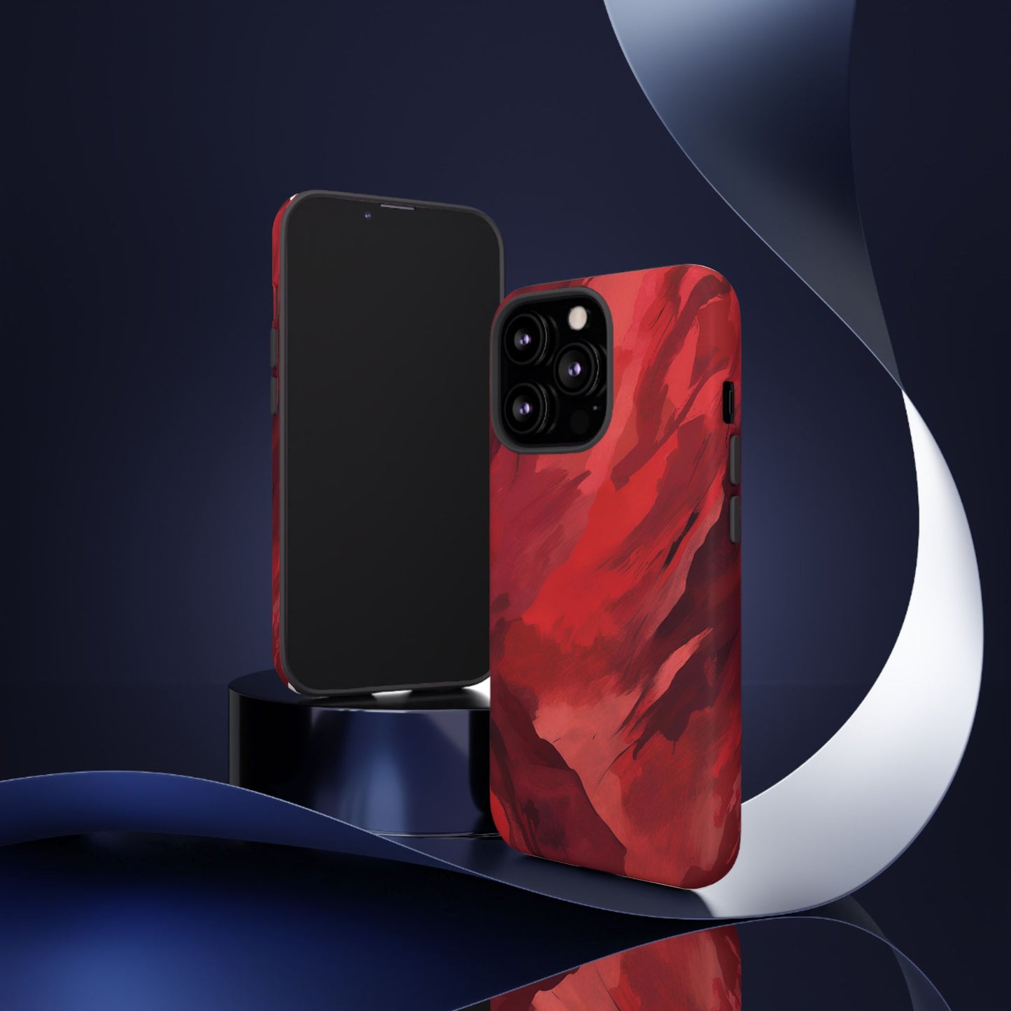 Bold Red Abstract Phone Case - Stylish Protection for Your Phone