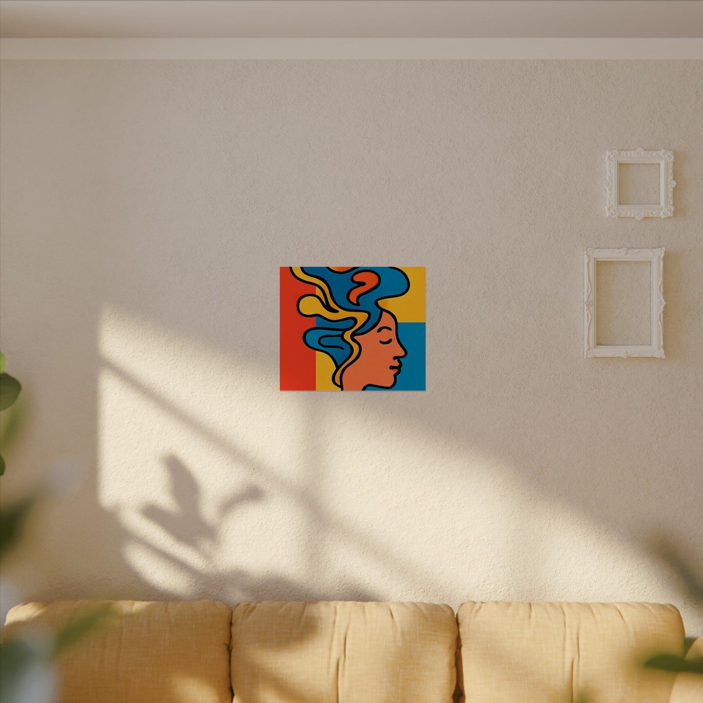 Poster Print - Colorful Abstract Woman with Textured Watercolor Art - GenZ & Millennials