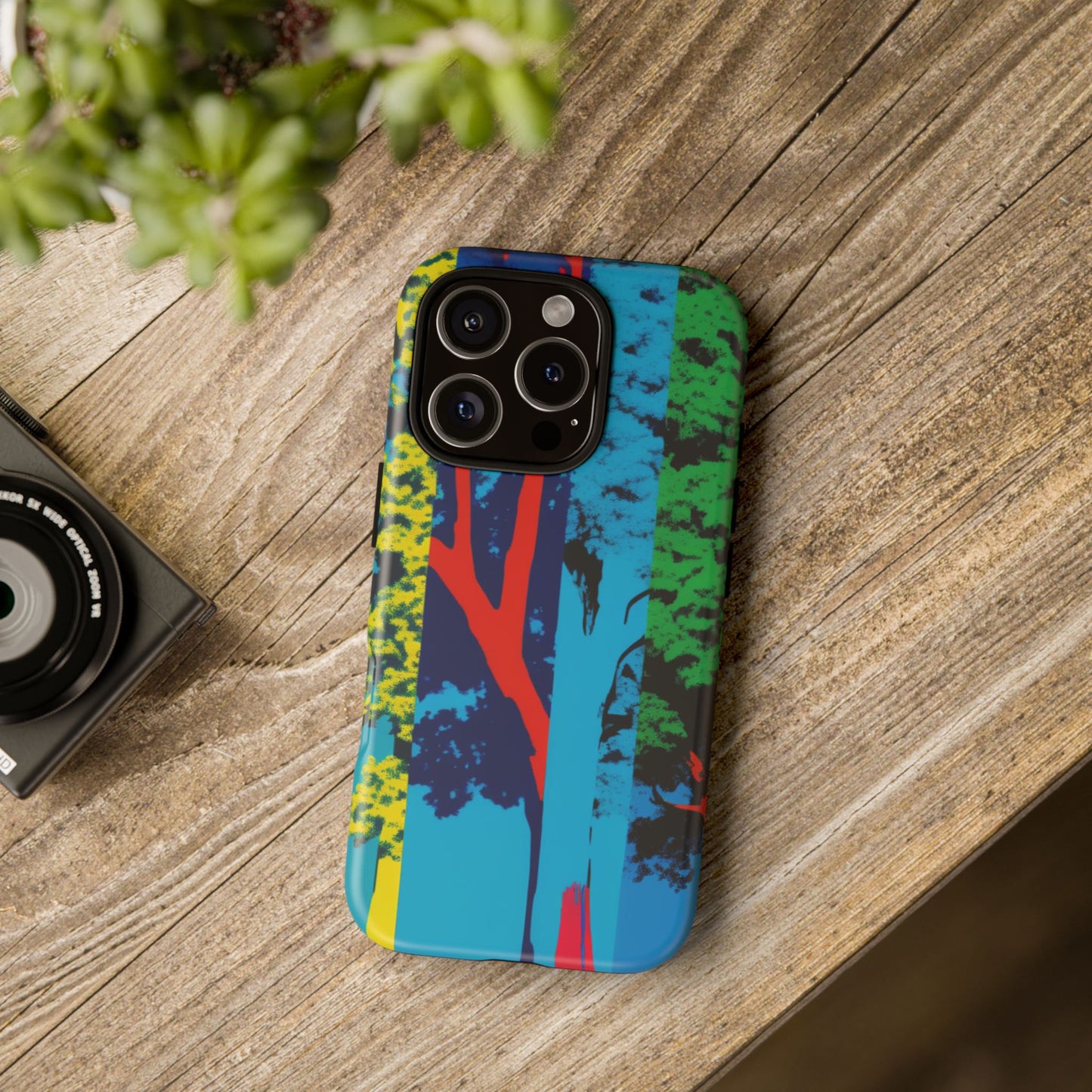 Phone Case - Colorful Forest Design Tough Case