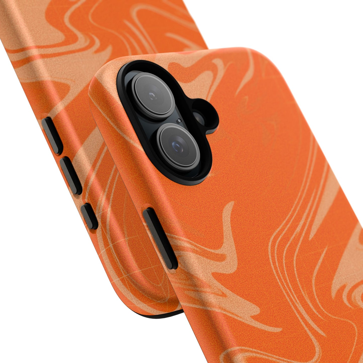 Stylish Orange Marble Phone Case - Tough Cases for Trendy Protection