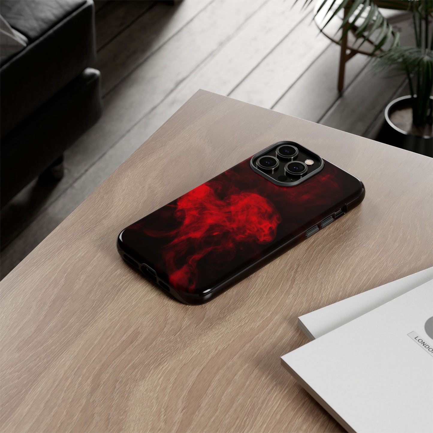 Bold Red Smoke Phone Case – Tough Cases for Protection and Style
