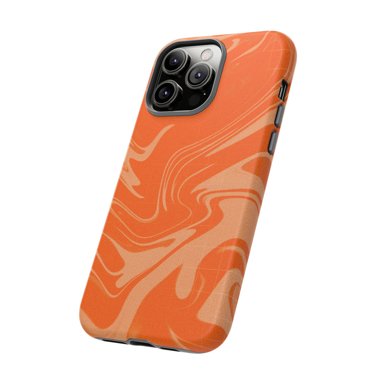 Stylish Orange Marble Phone Case - Tough Cases for Trendy Protection