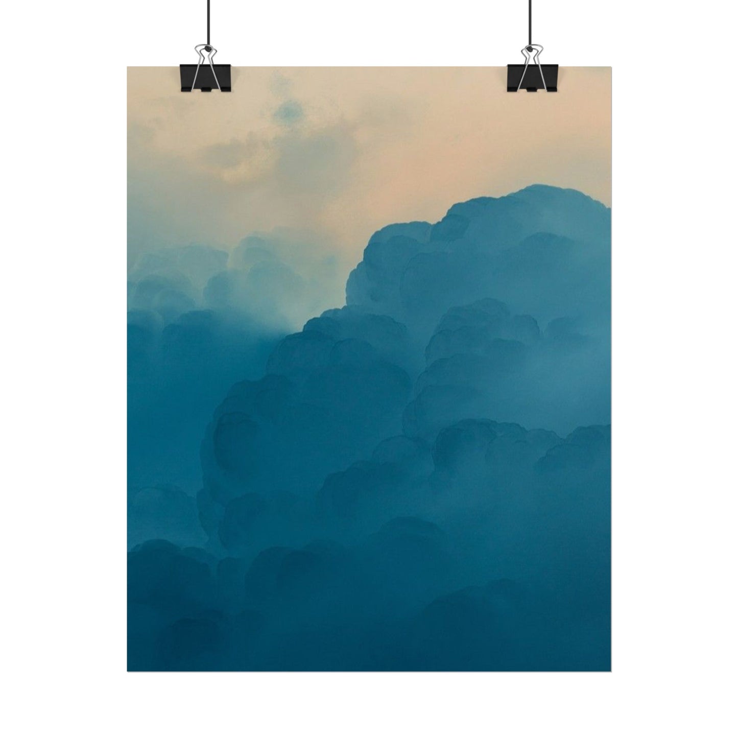 Tranquil Cloudscape Rolled Poster - Perfect for Home Décor and Relaxation