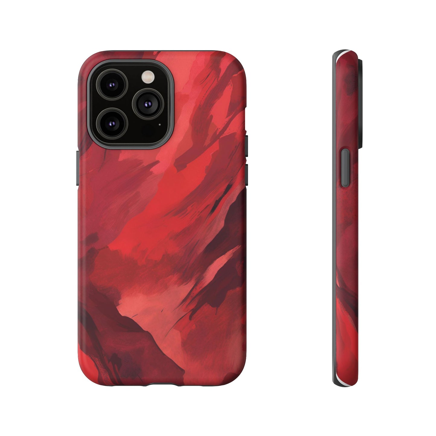 Bold Red Abstract Phone Case - Stylish Protection for Your Phone