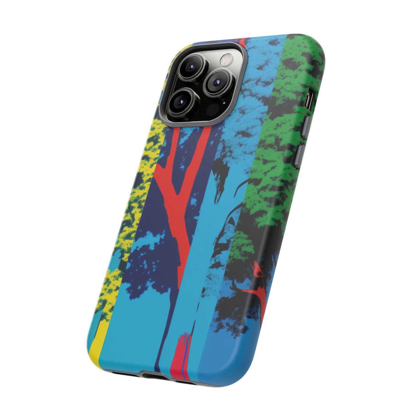 Phone Case - Colorful Forest Design Tough Case