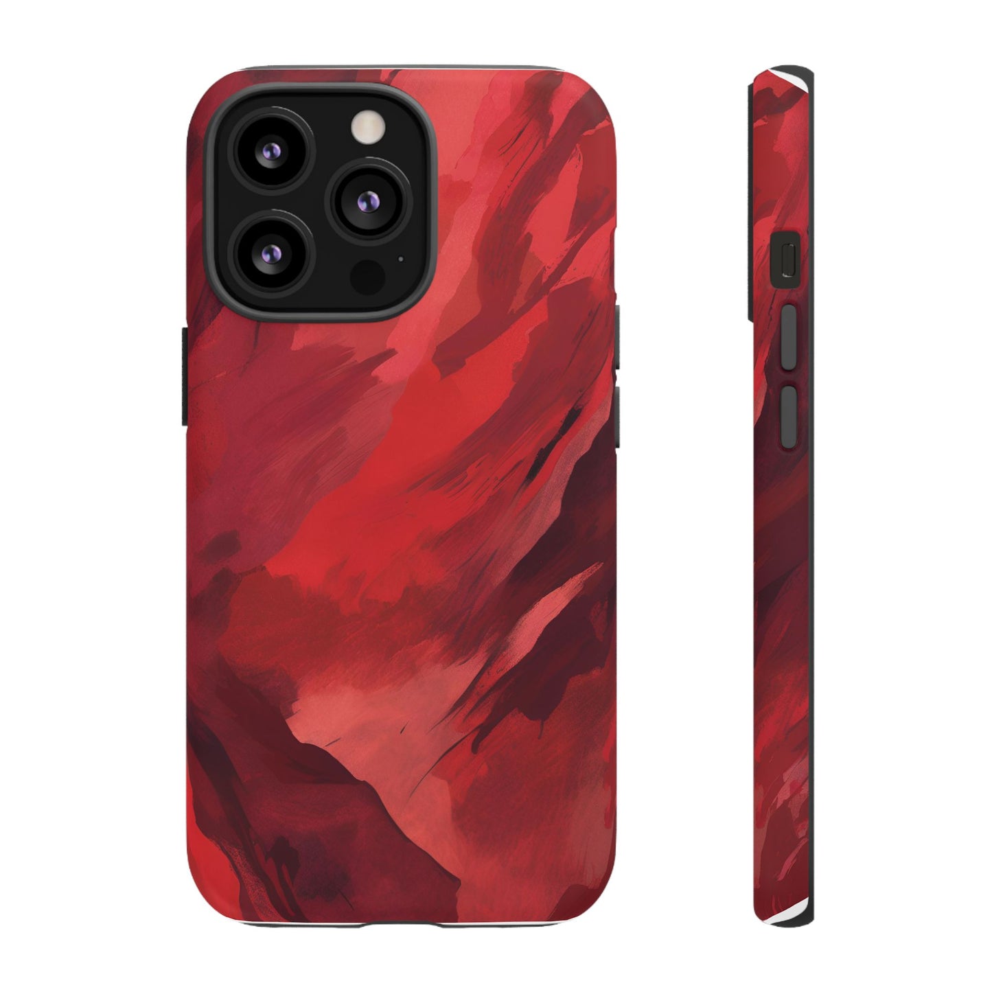 Bold Red Abstract Phone Case - Stylish Protection for Your Phone