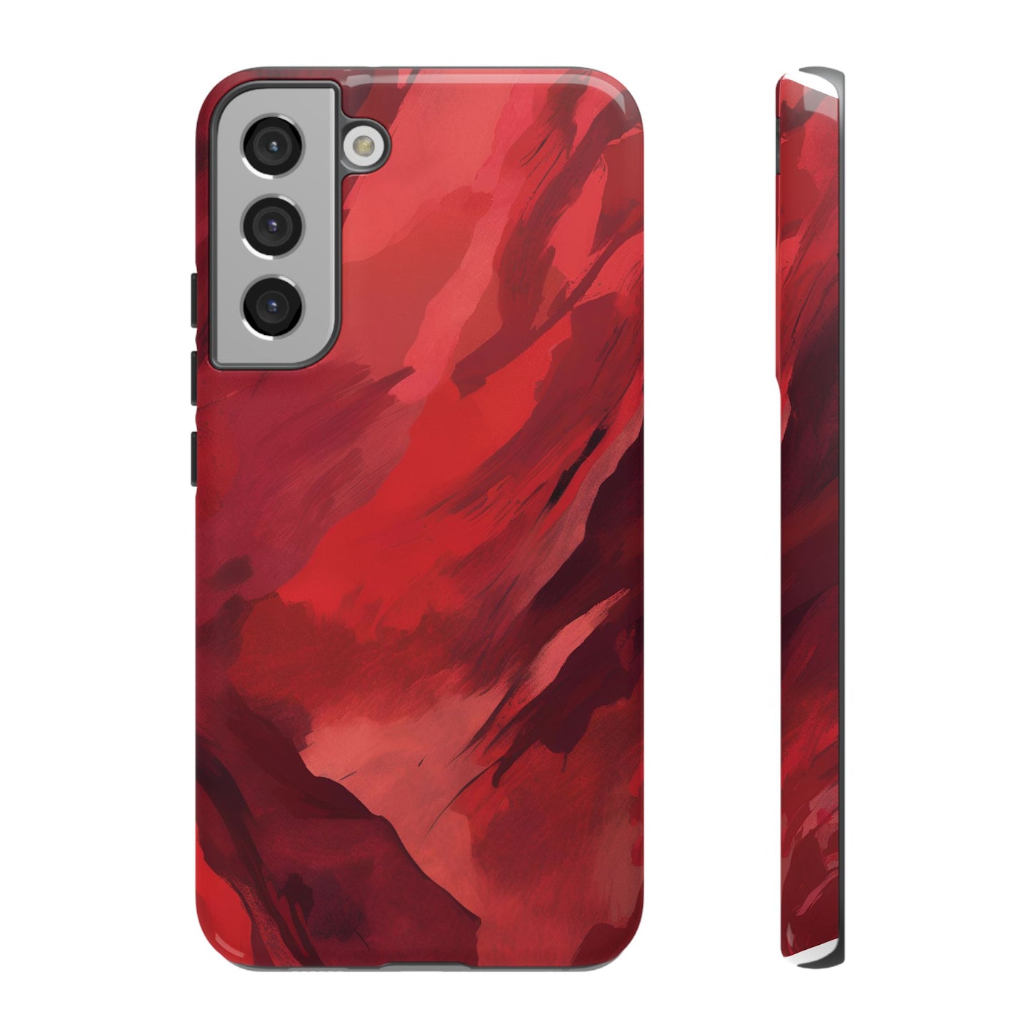 Bold Red Abstract Phone Case - Stylish Protection for Your Phone