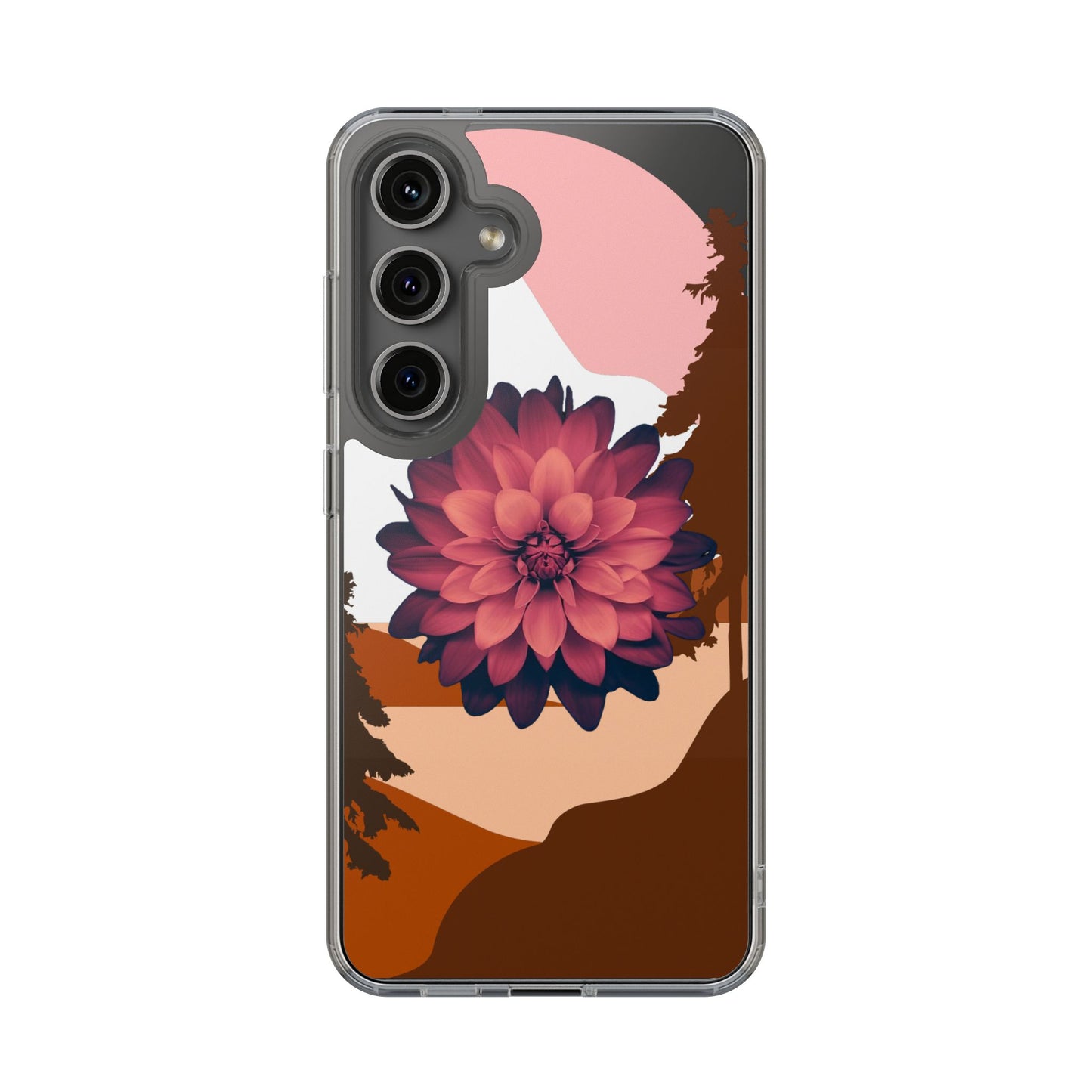 Floral Phone Case - Clear Protective Case with Flower Design