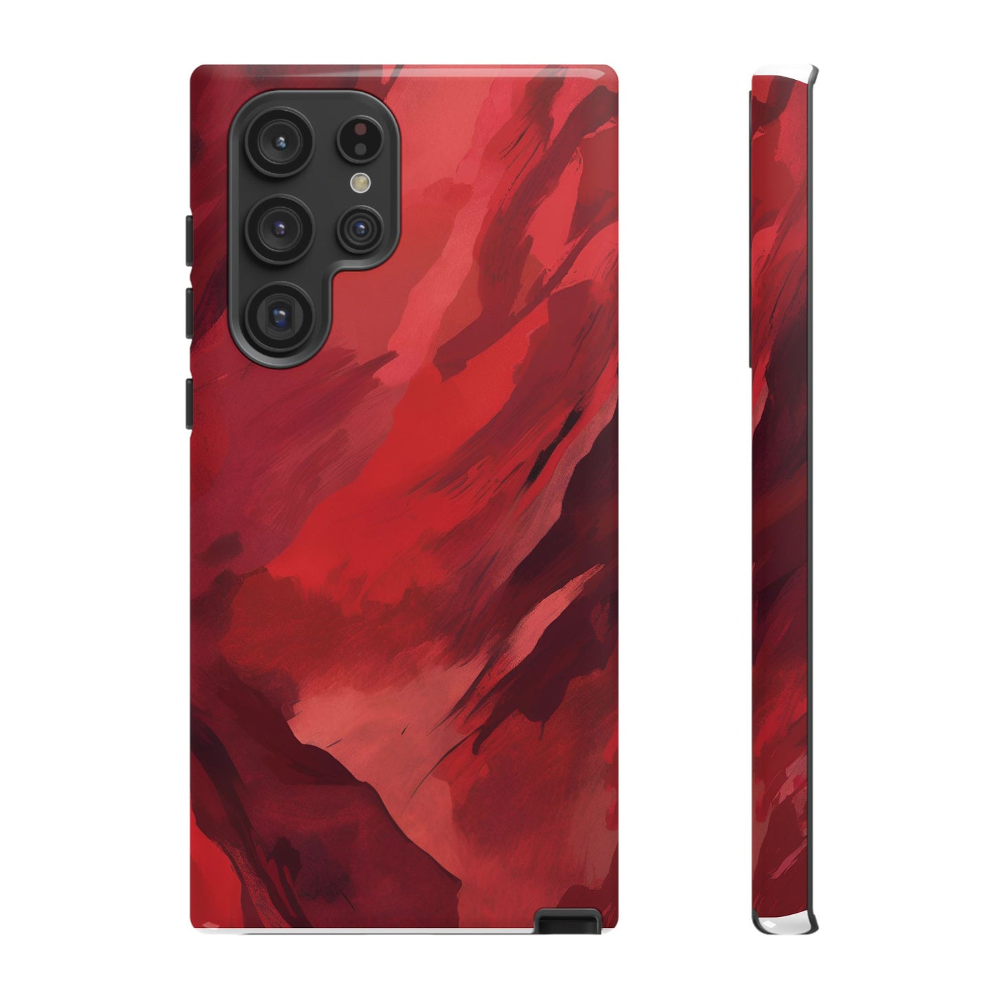 Bold Red Abstract Phone Case - Stylish Protection for Your Phone