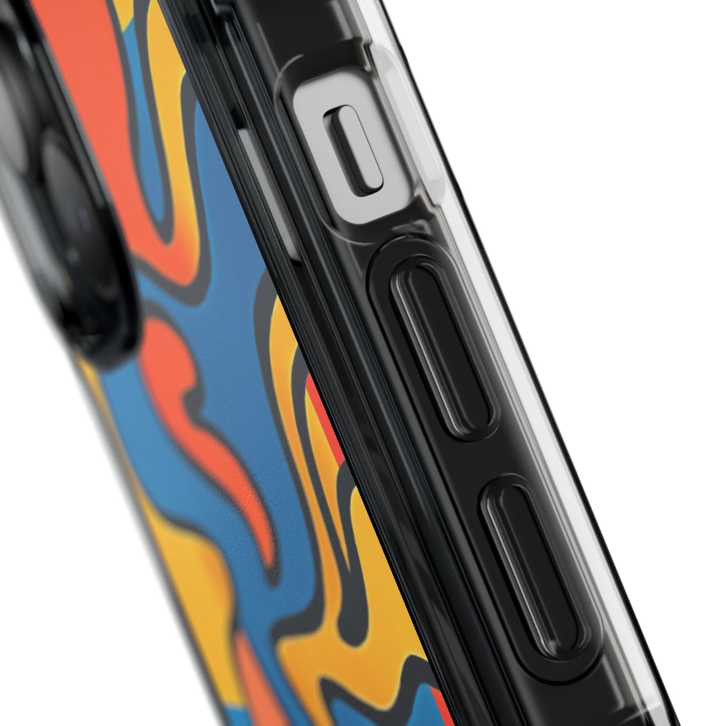 Stylish Magnetic Clear Impact Phone Case with Colorful Profile Art