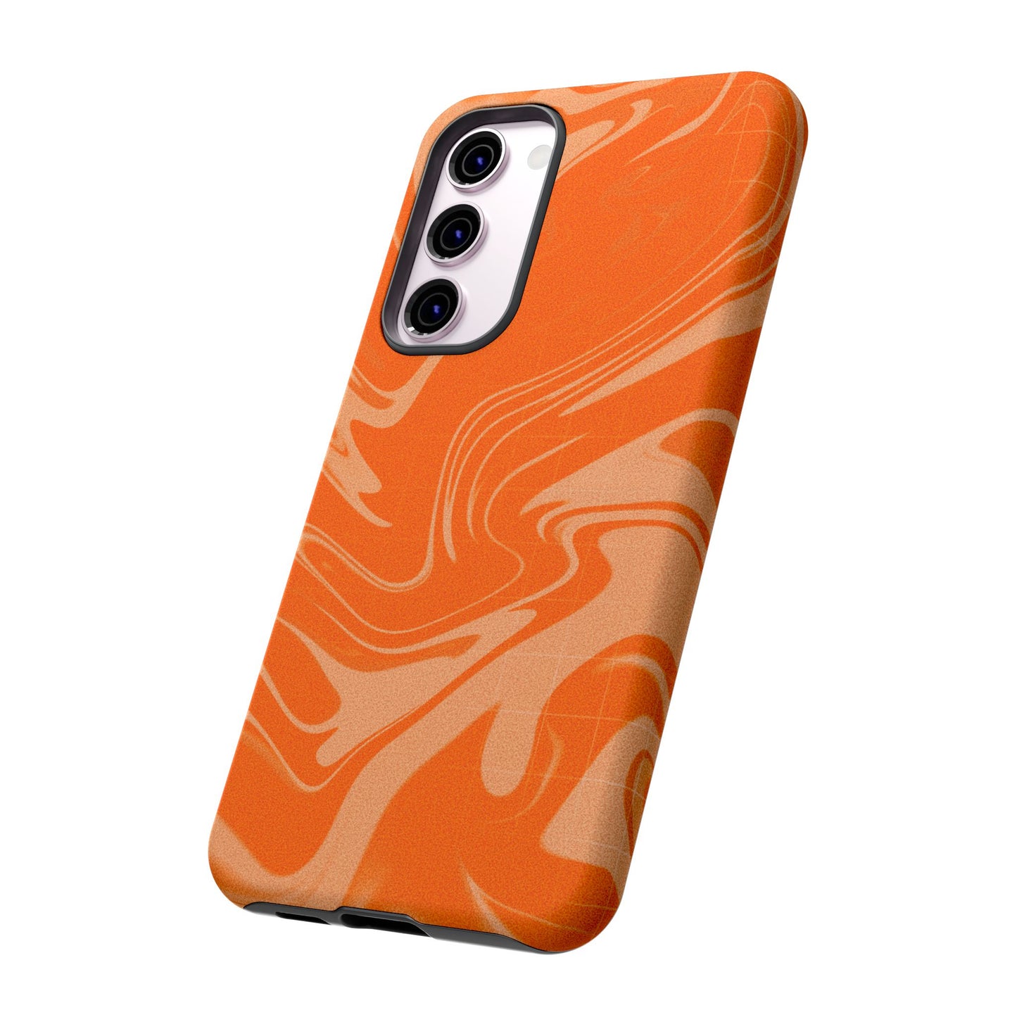 Stylish Orange Marble Phone Case - Tough Cases for Trendy Protection