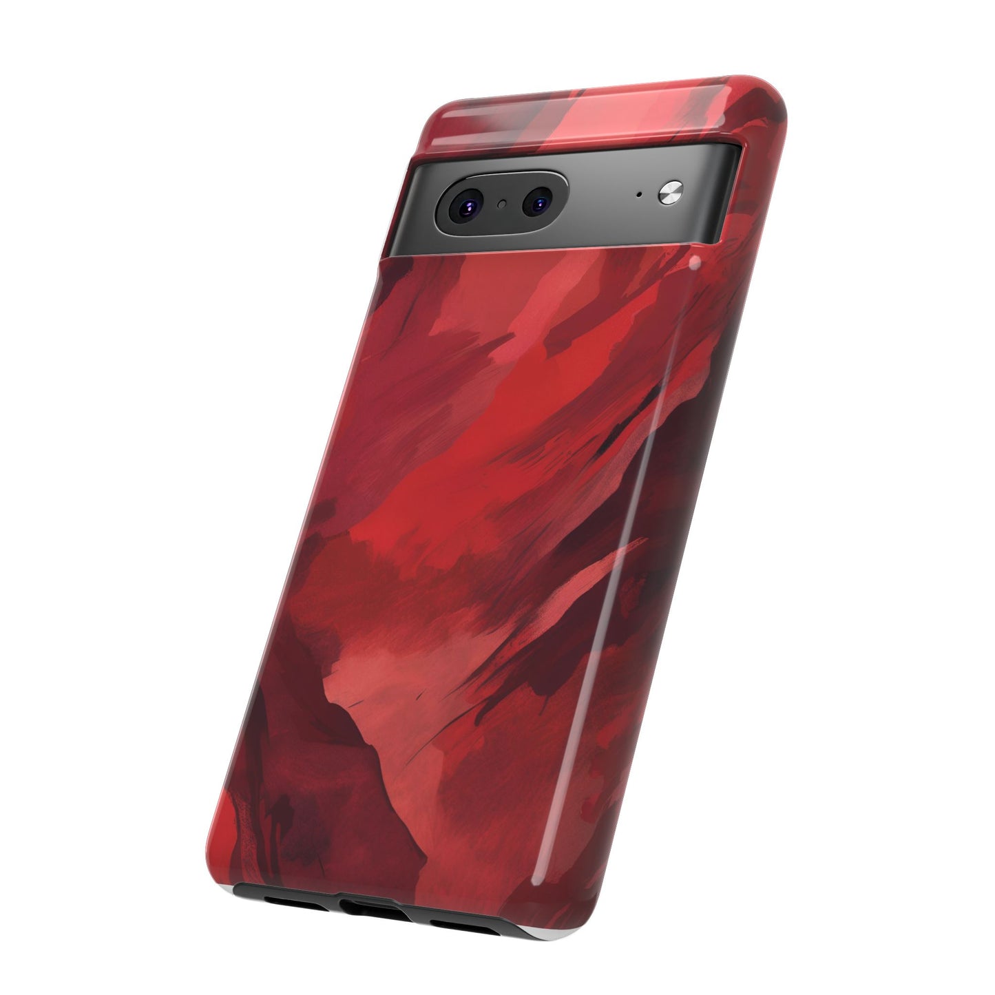 Bold Red Abstract Phone Case - Stylish Protection for Your Phone