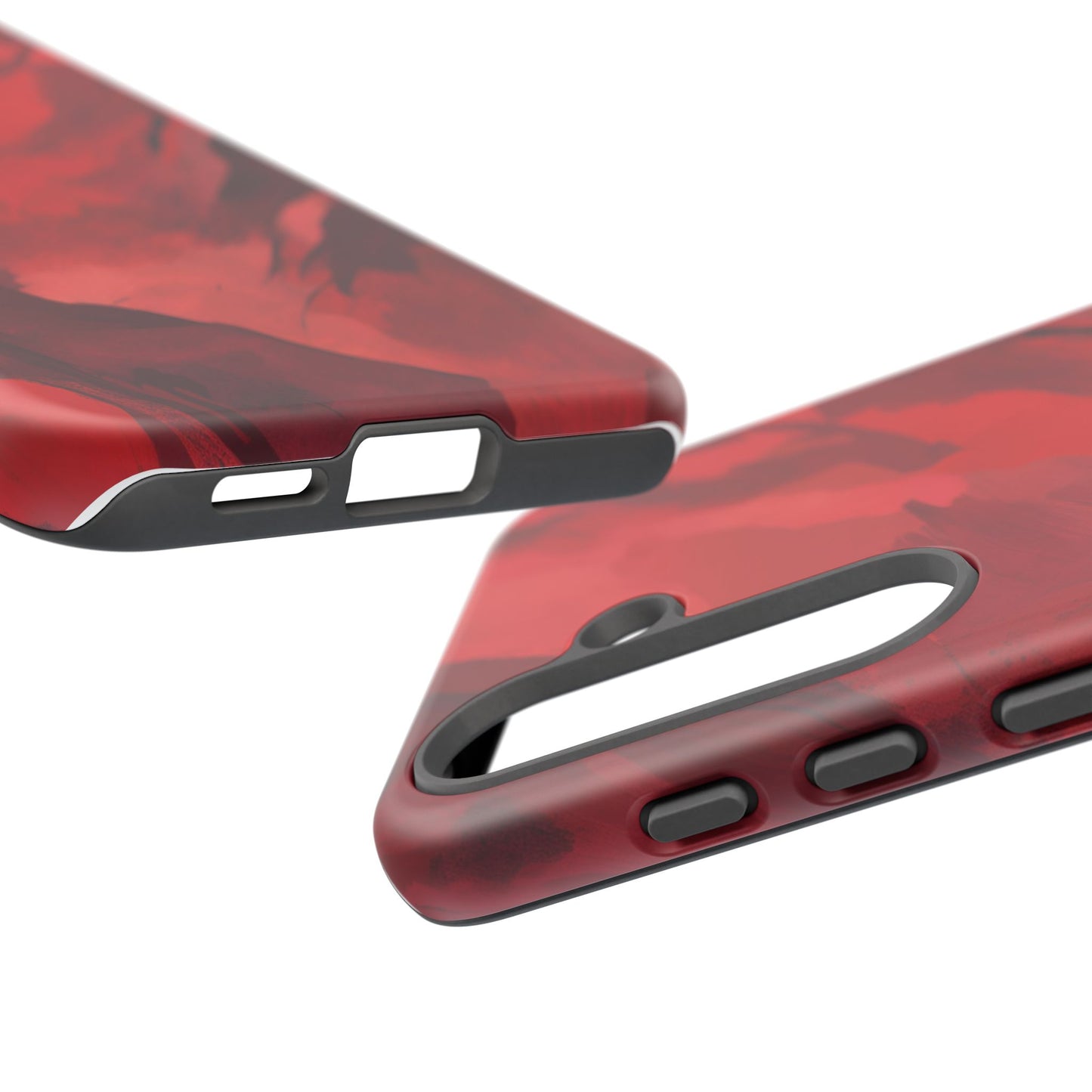 Bold Red Abstract Phone Case - Stylish Protection for Your Phone