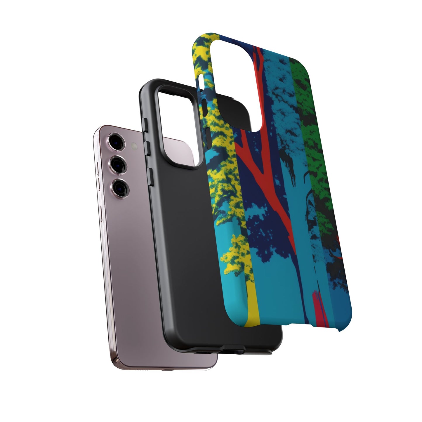 Phone Case - Colorful Forest Design Tough Case