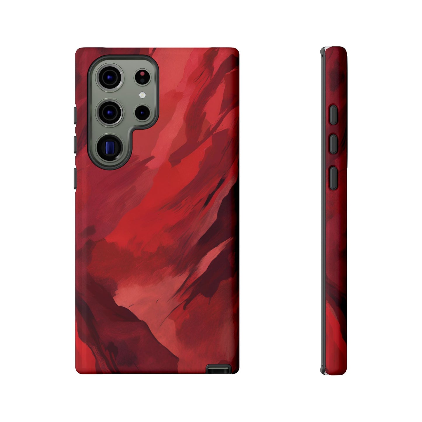Bold Red Abstract Phone Case - Stylish Protection for Your Phone