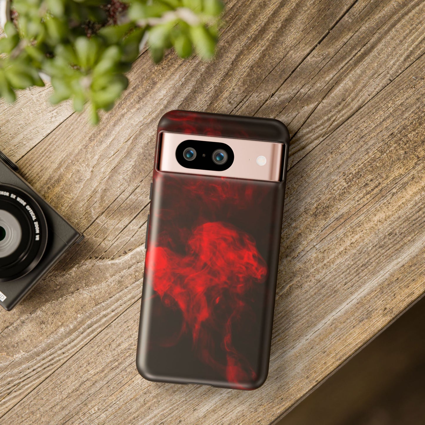 Bold Red Smoke Phone Case – Tough Cases for Protection and Style