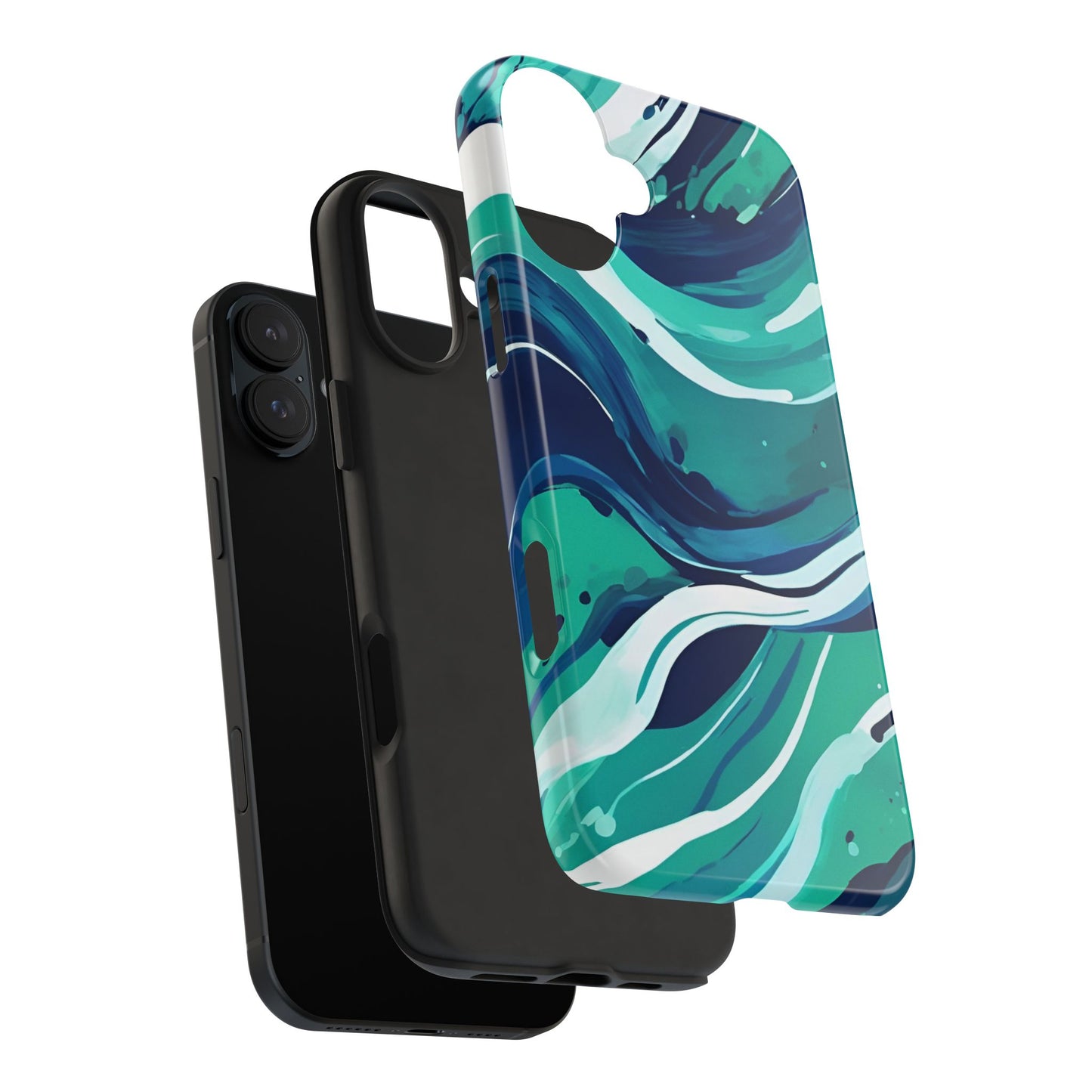 Ocean Wave Tough Phone Case - Durable Protection