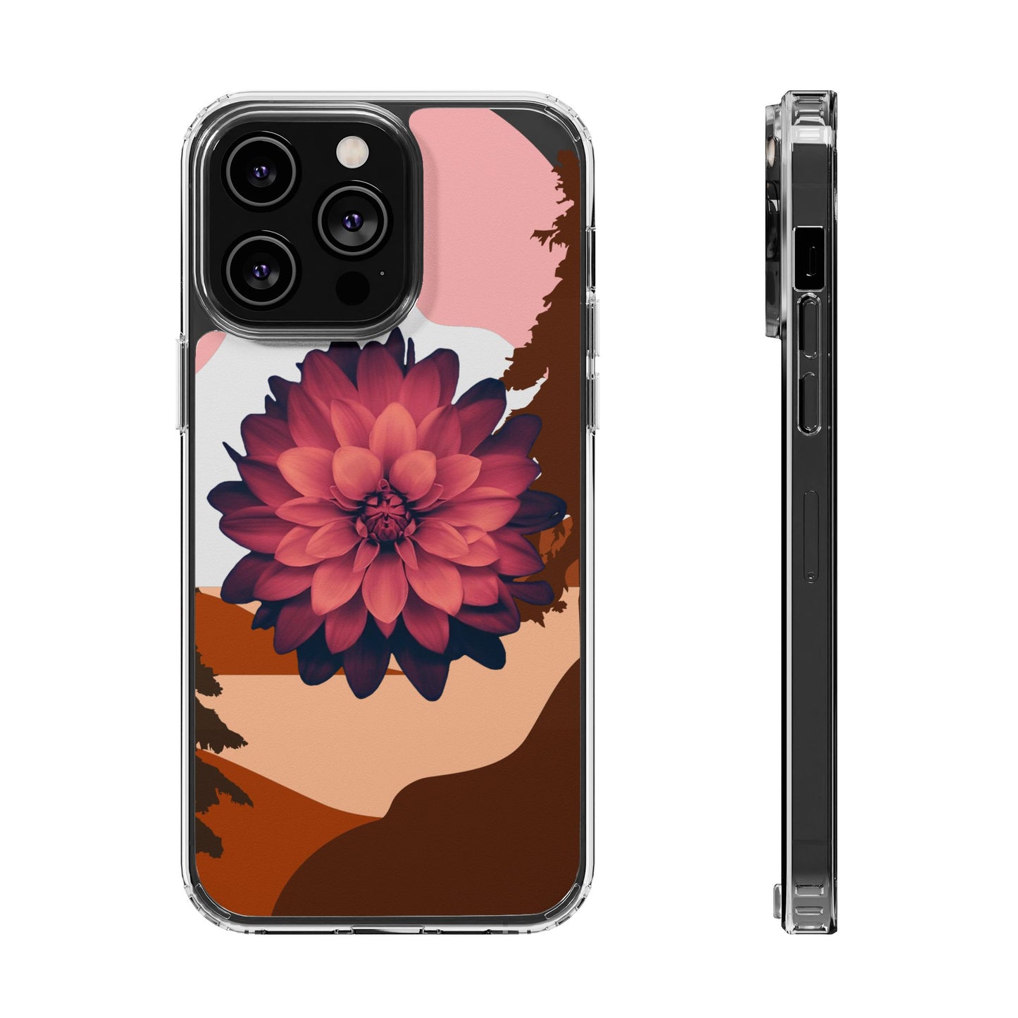 Floral Phone Case - Clear Protective Case with Flower Design