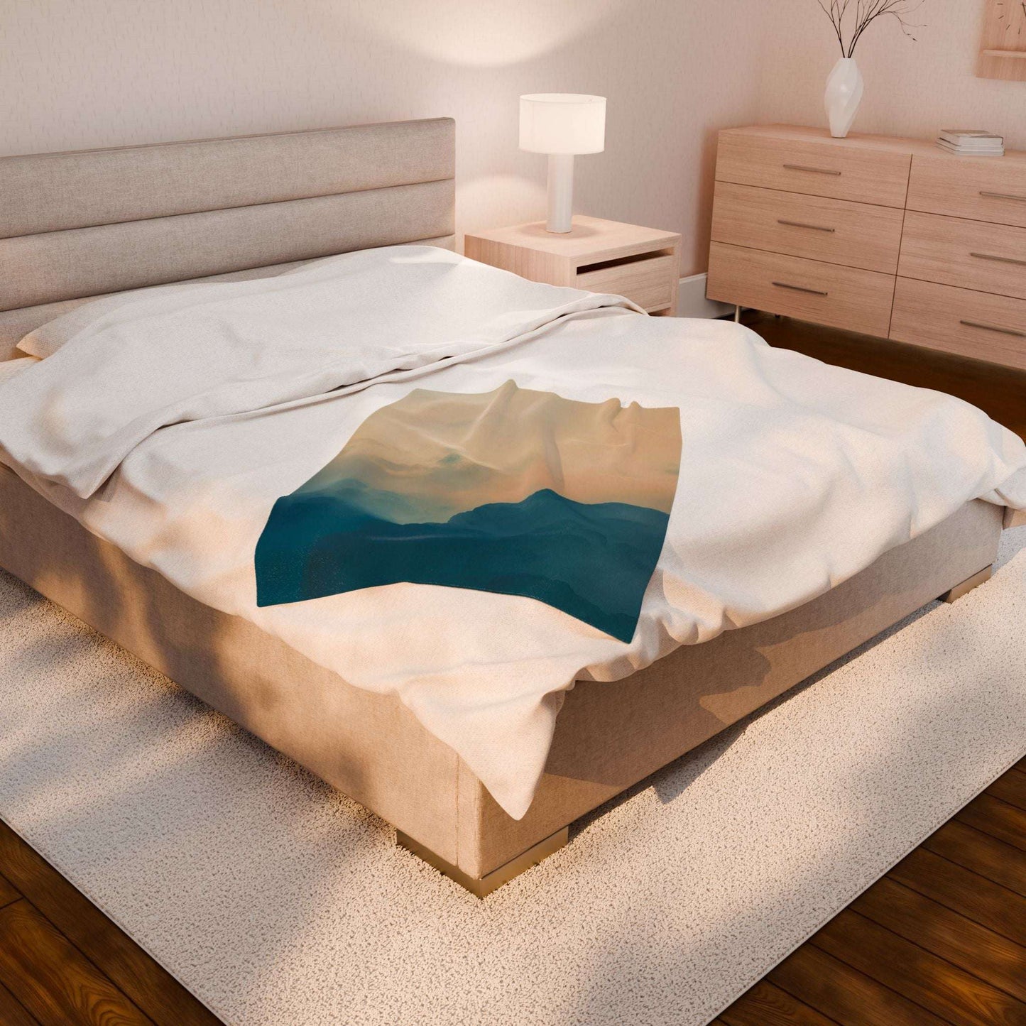 Serene Landscape Velveteen Plush Blanket - Cozy Comfort for Home Decor