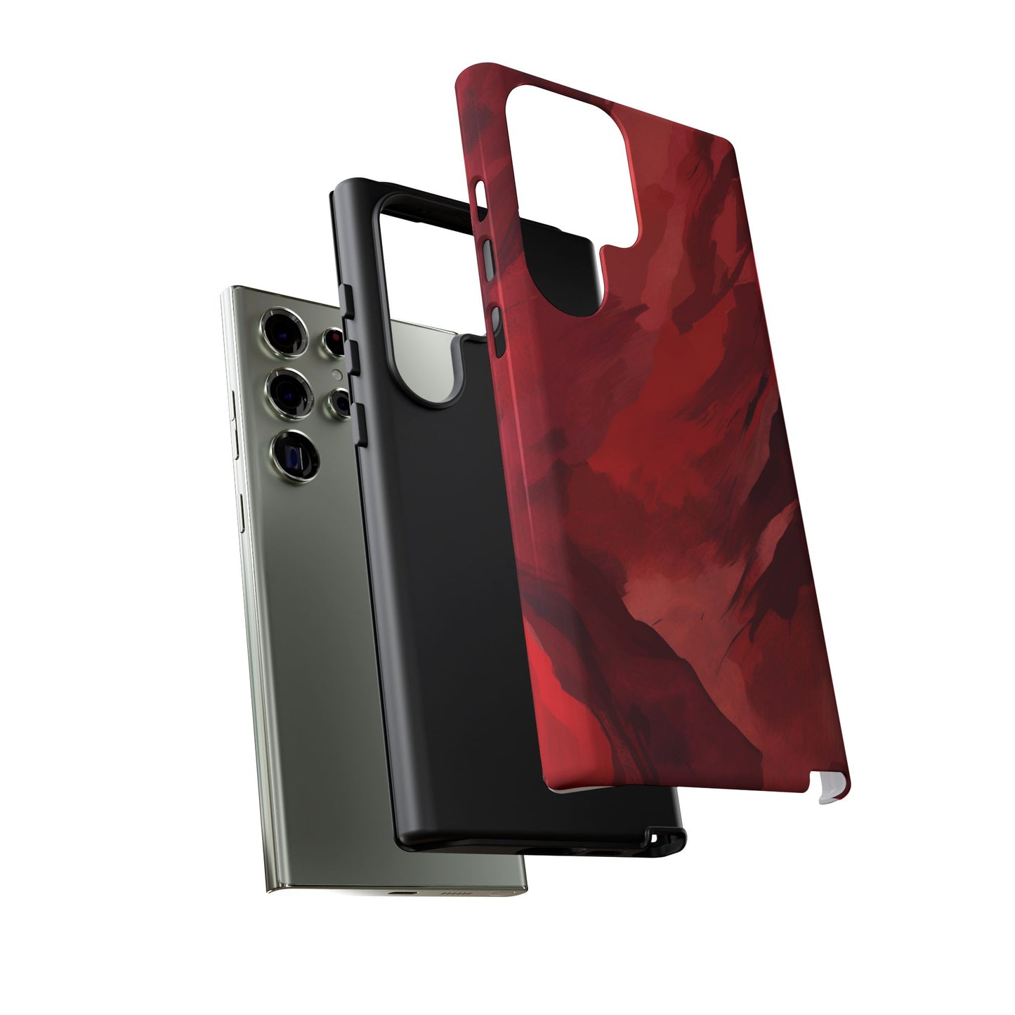 Bold Red Abstract Phone Case - Stylish Protection for Your Phone