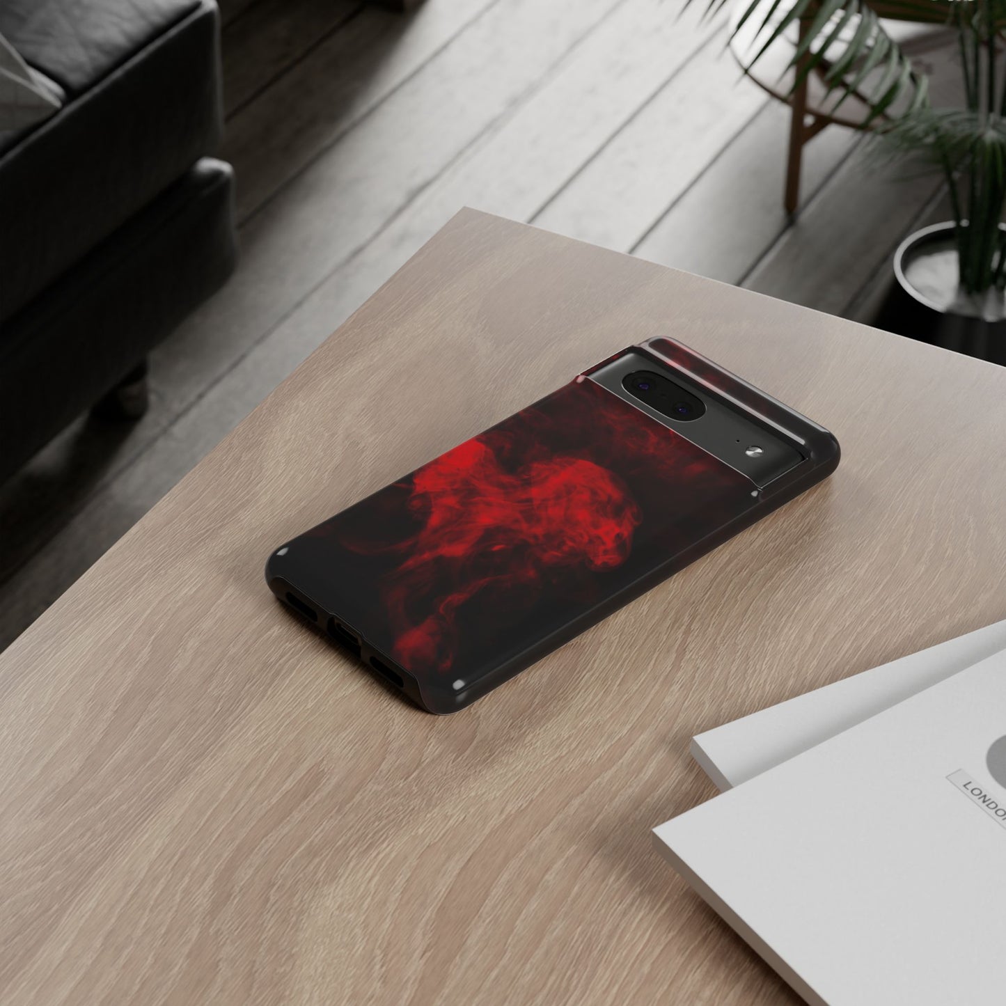 Bold Red Smoke Phone Case – Tough Cases for Protection and Style