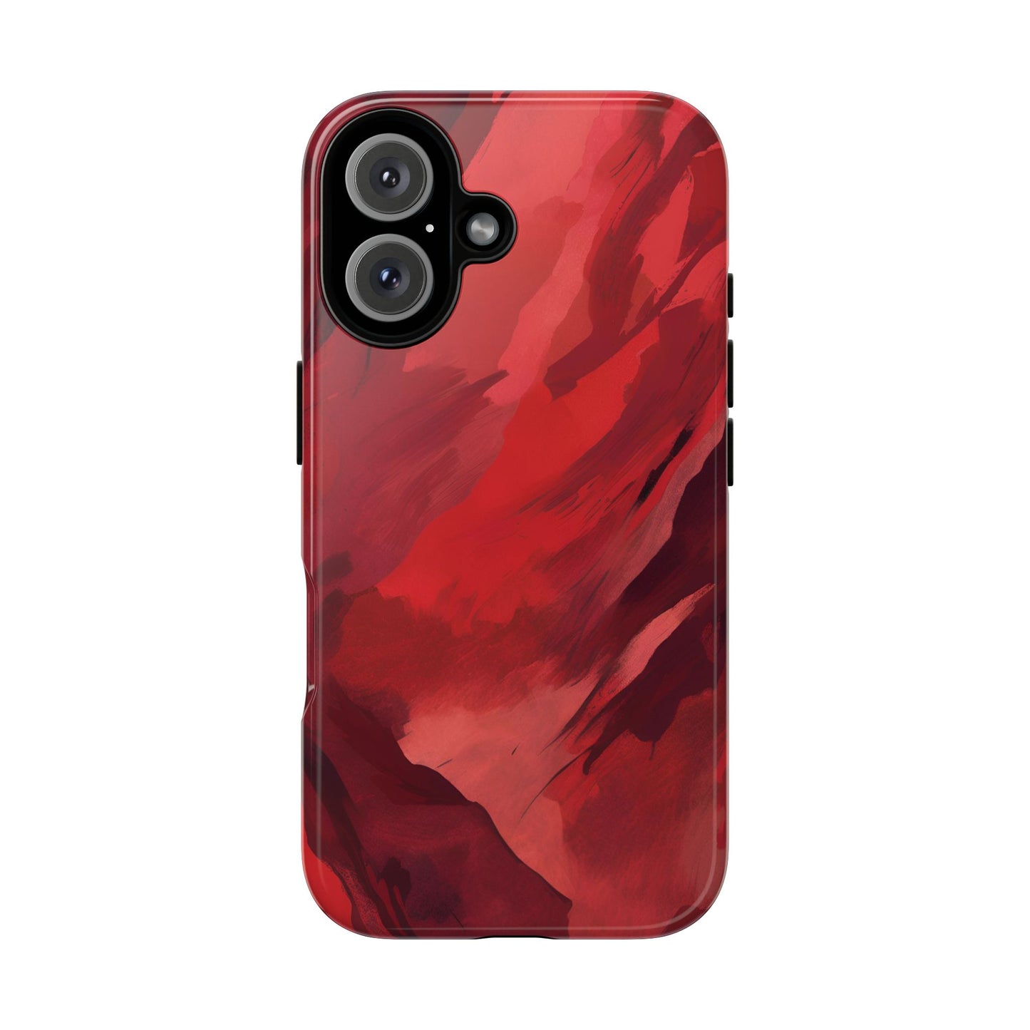 Bold Red Abstract Phone Case - Stylish Protection for Your Phone