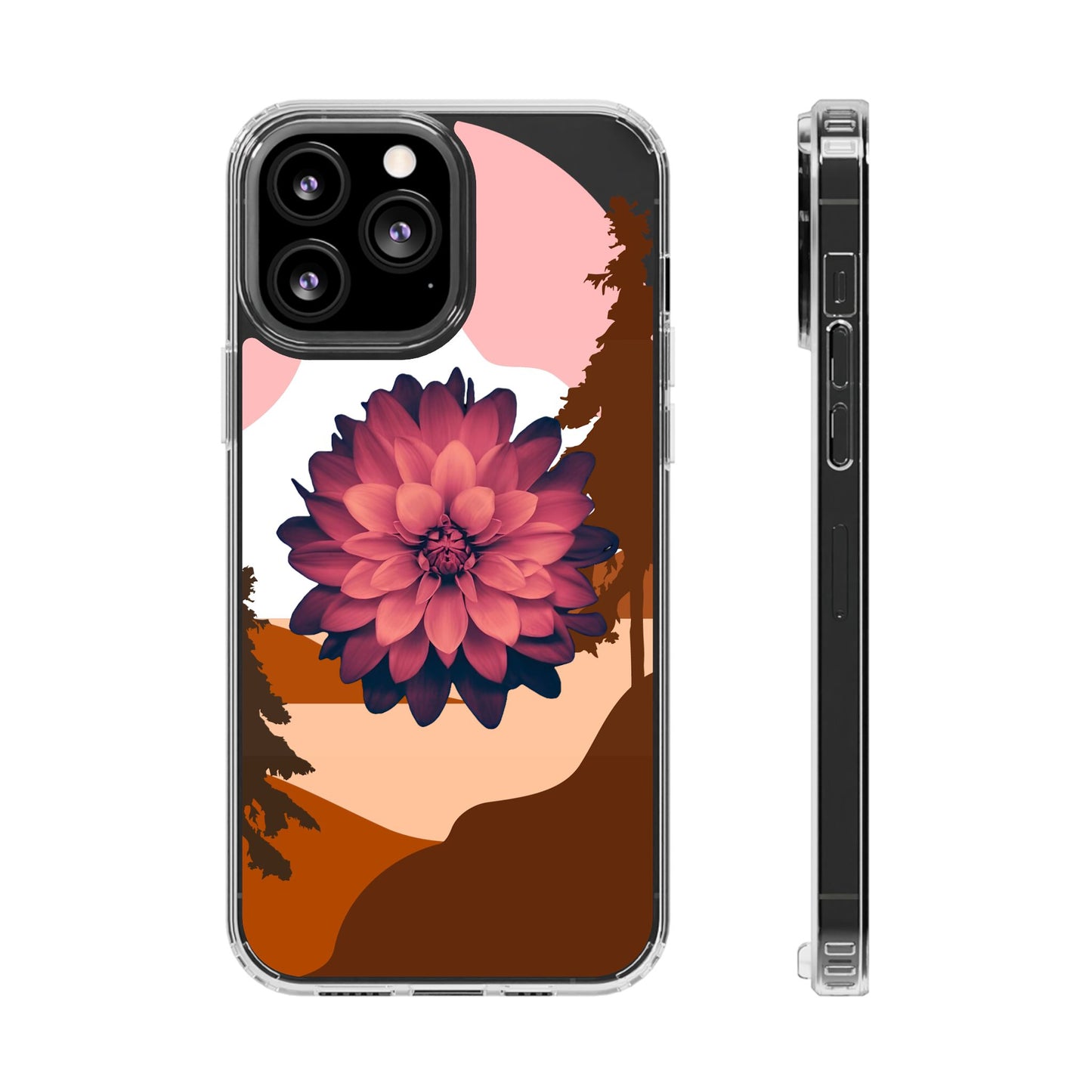 Floral Phone Case - Clear Protective Case with Flower Design
