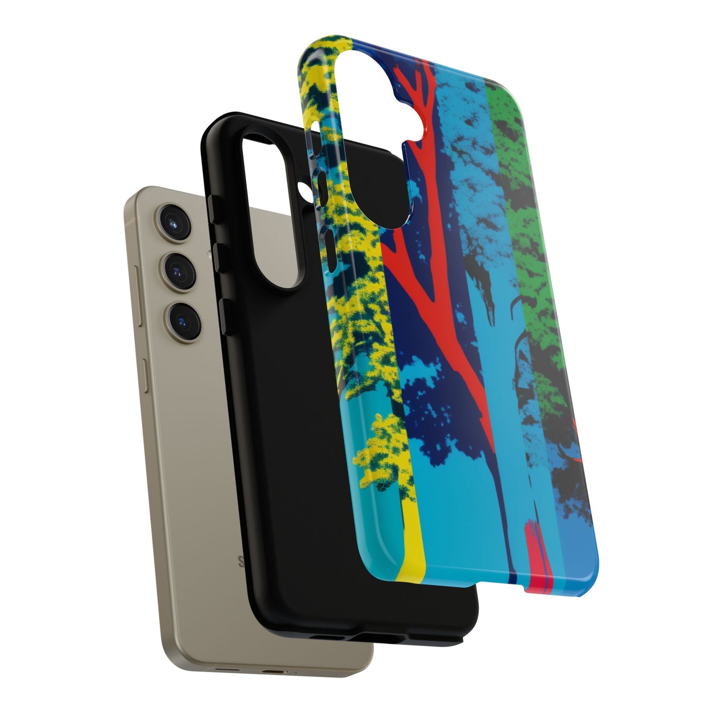 Phone Case - Colorful Forest Design Tough Case