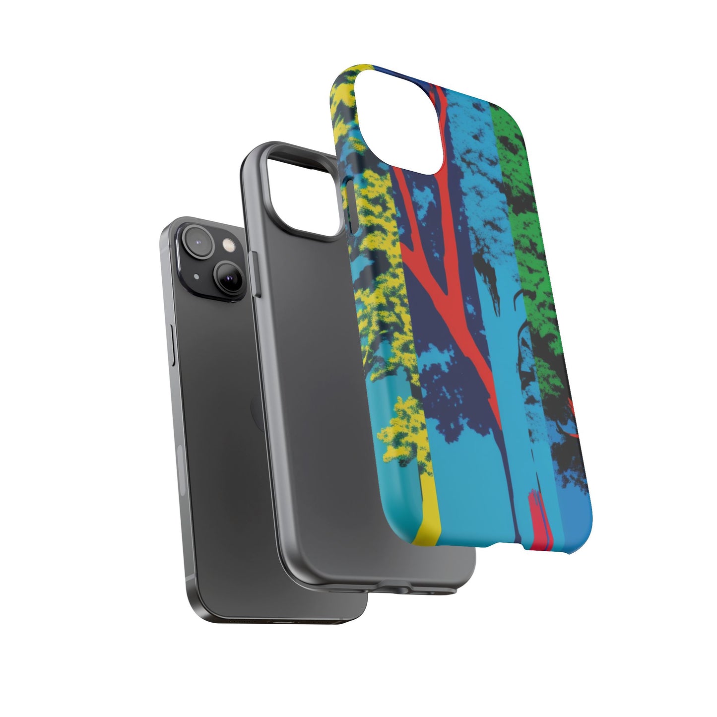 Phone Case - Colorful Forest Design Tough Case