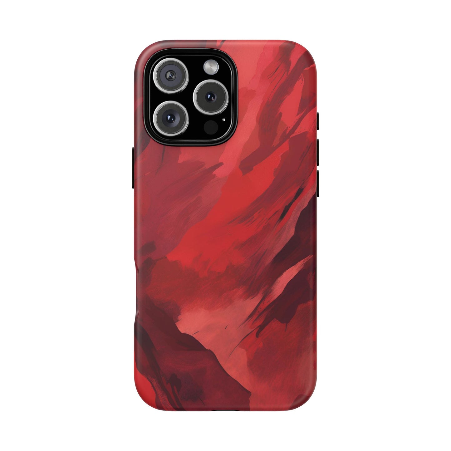Bold Red Abstract Phone Case - Stylish Protection for Your Phone