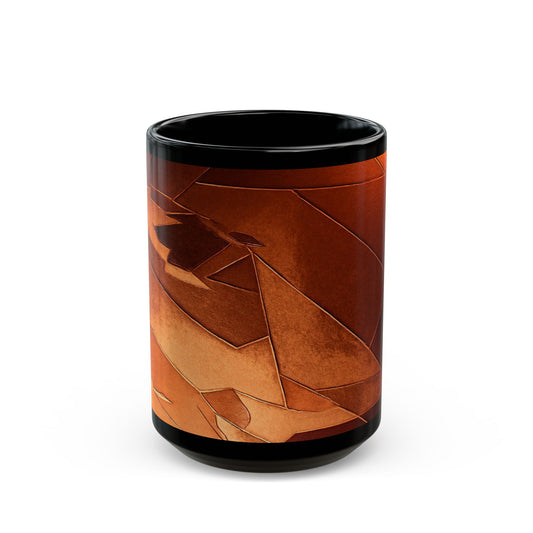 Modern Artistic Black Mug - 11oz & 15oz - Perfect for Coffee Lovers | Unique Gift Idea