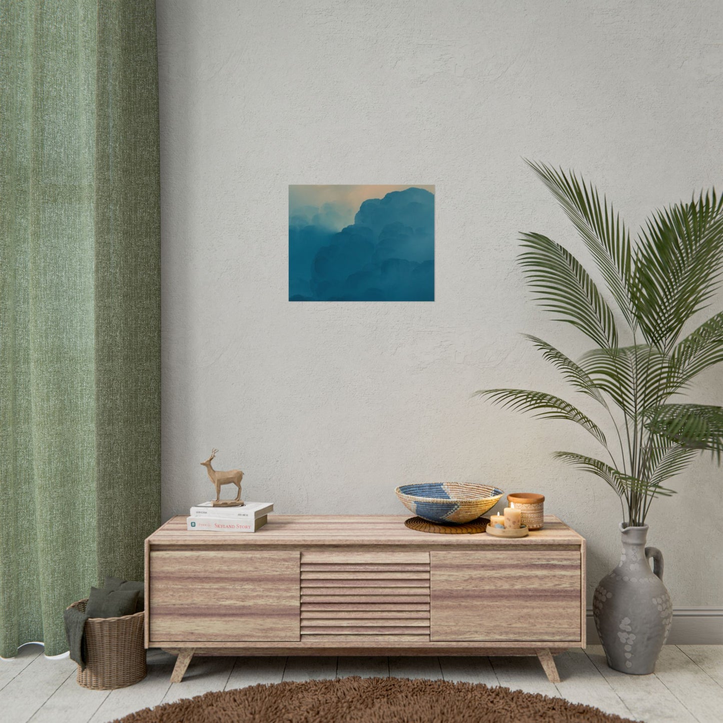 Tranquil Cloudscape Rolled Poster - Perfect for Home Décor and Relaxation