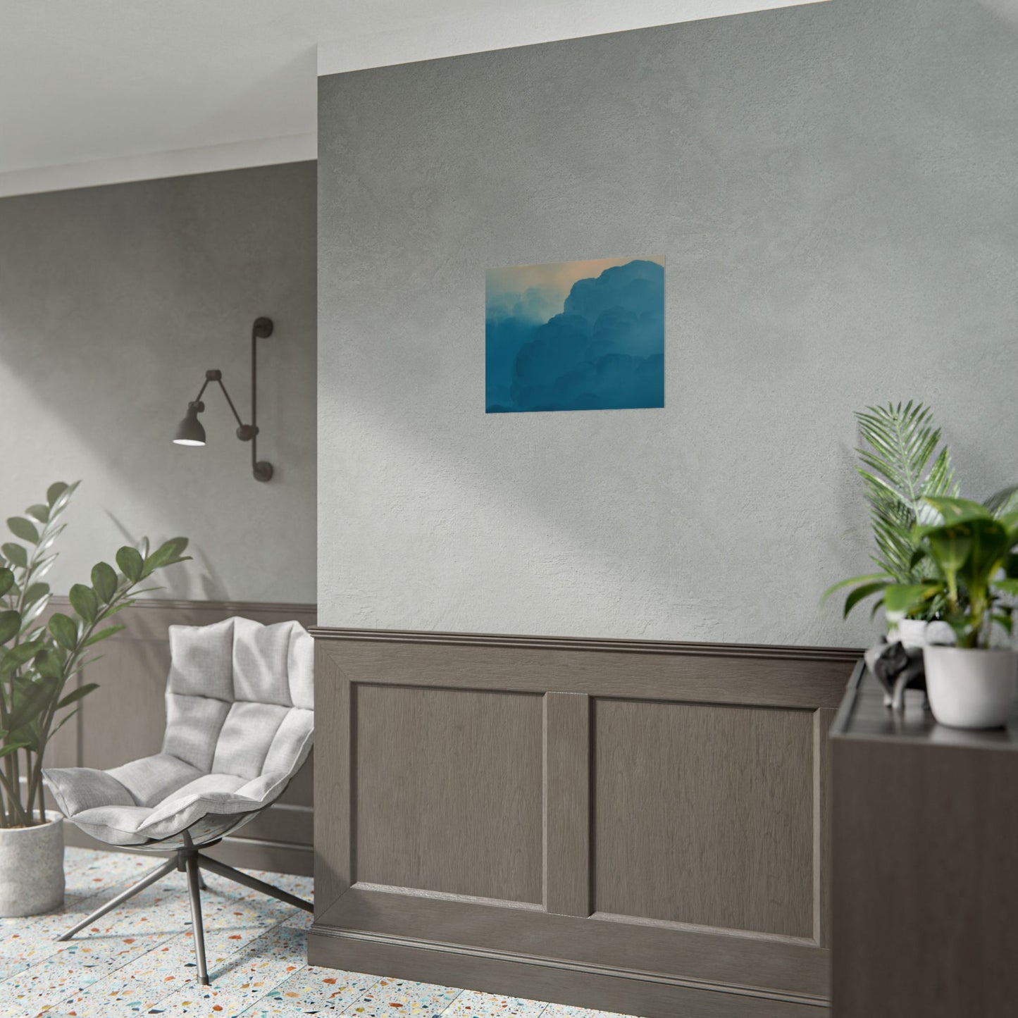 Tranquil Cloudscape Rolled Poster - Perfect for Home Décor and Relaxation