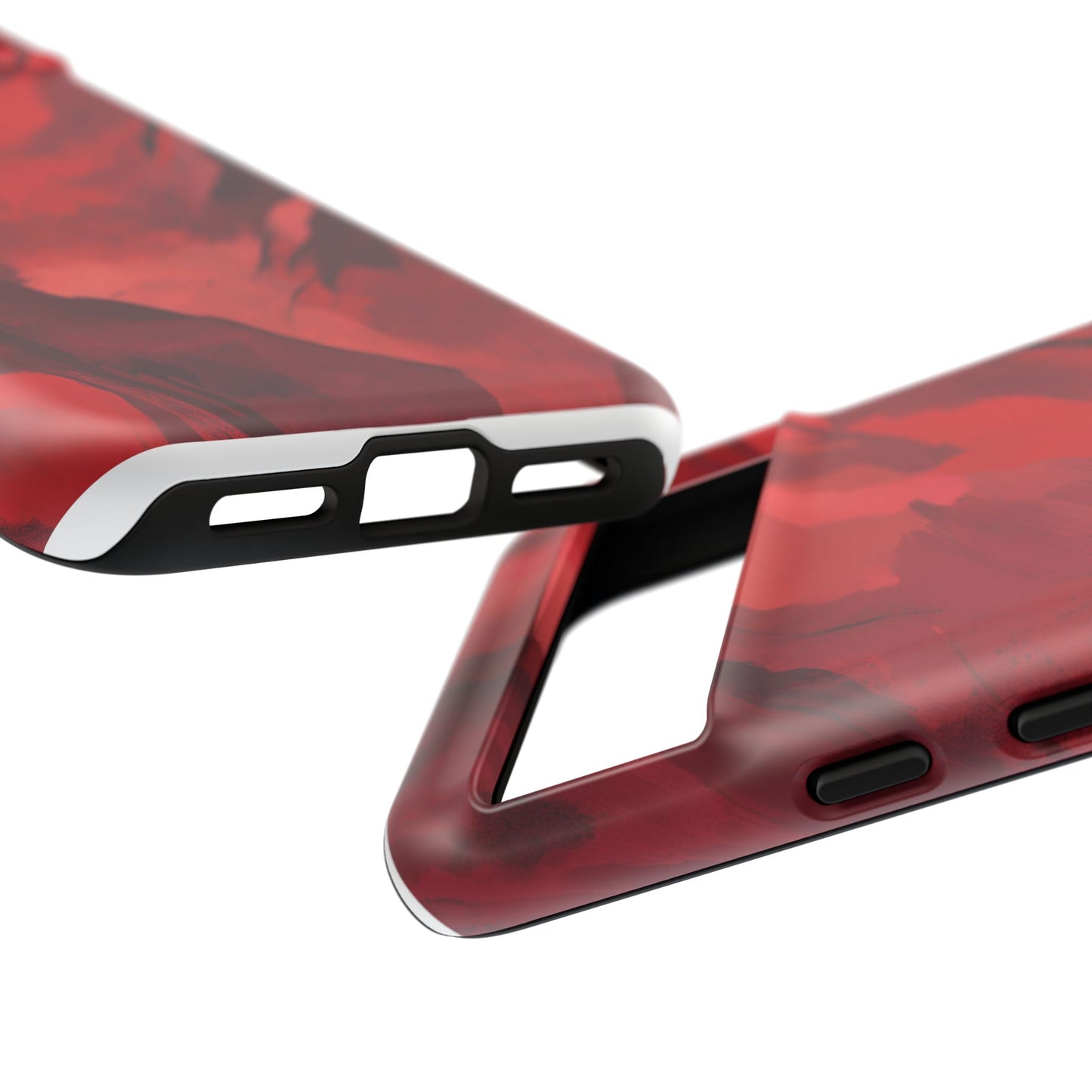 Bold Red Abstract Phone Case - Stylish Protection for Your Phone