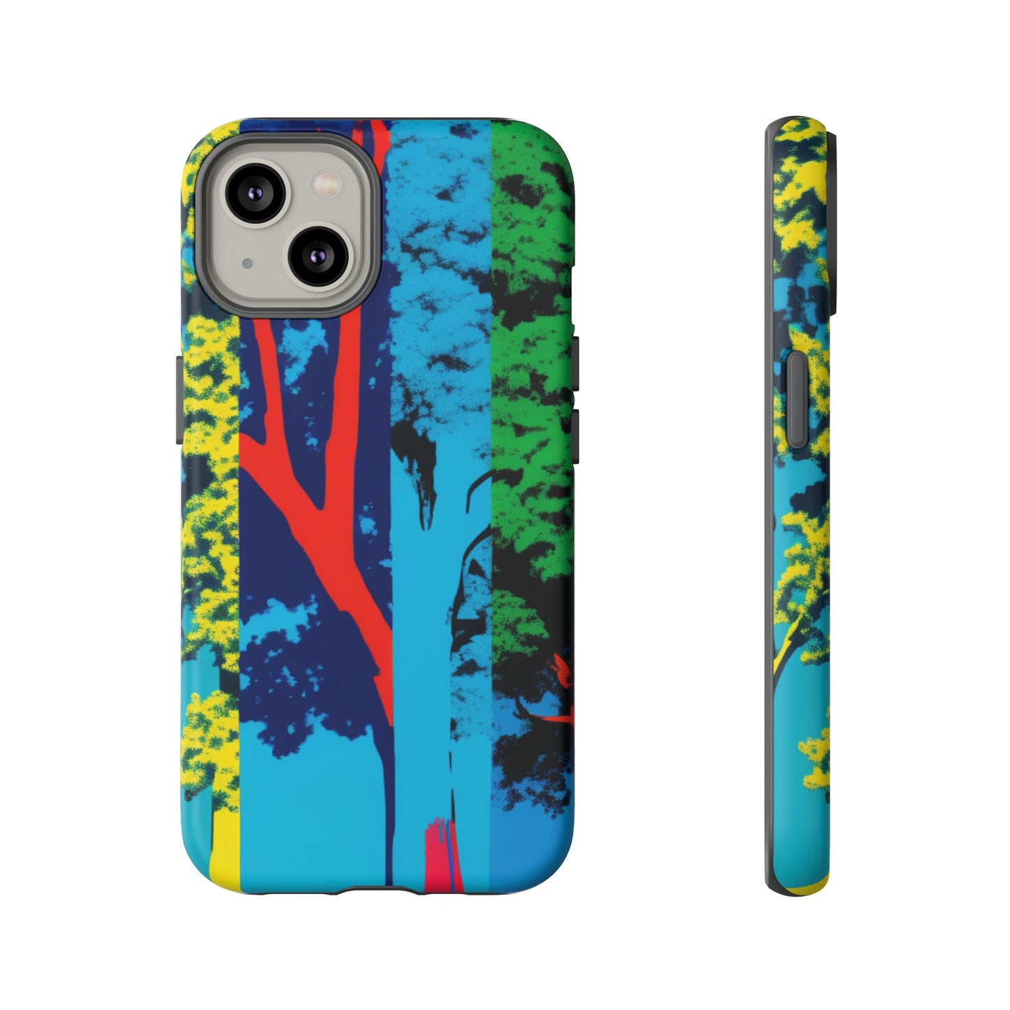 Phone Case - Colorful Forest Design Tough Case