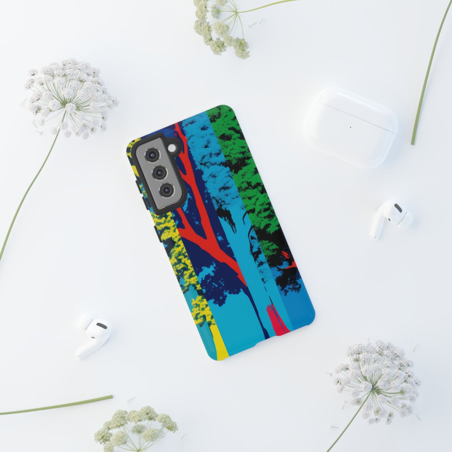 Phone Case - Colorful Forest Design Tough Case