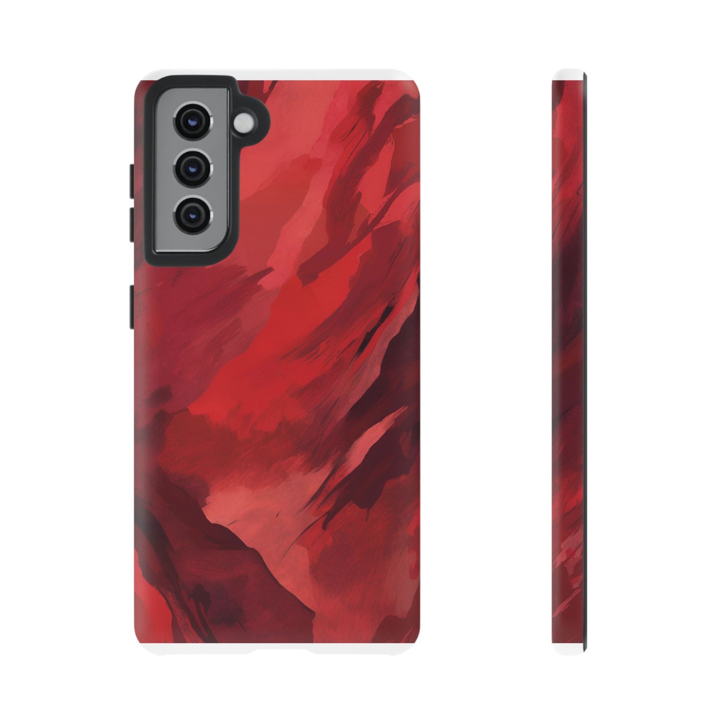 Bold Red Abstract Phone Case - Stylish Protection for Your Phone