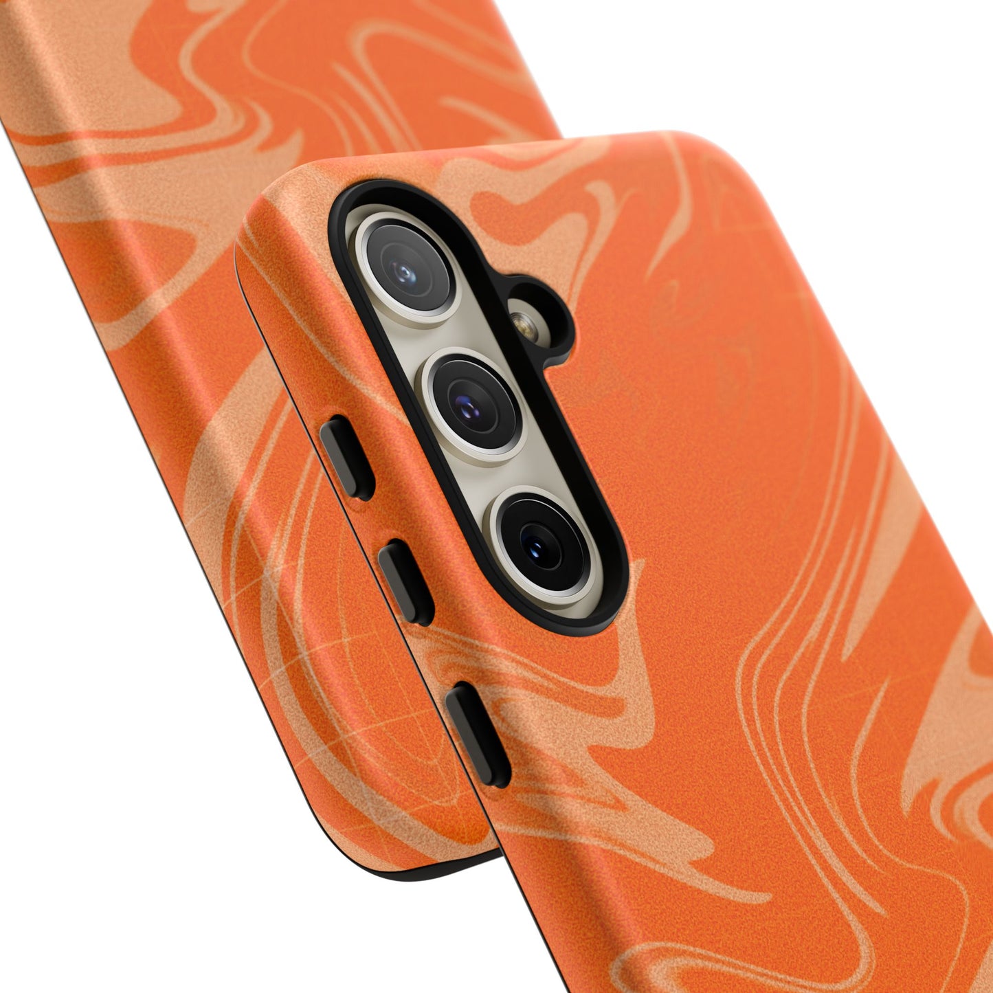 Stylish Orange Marble Phone Case - Tough Cases for Trendy Protection