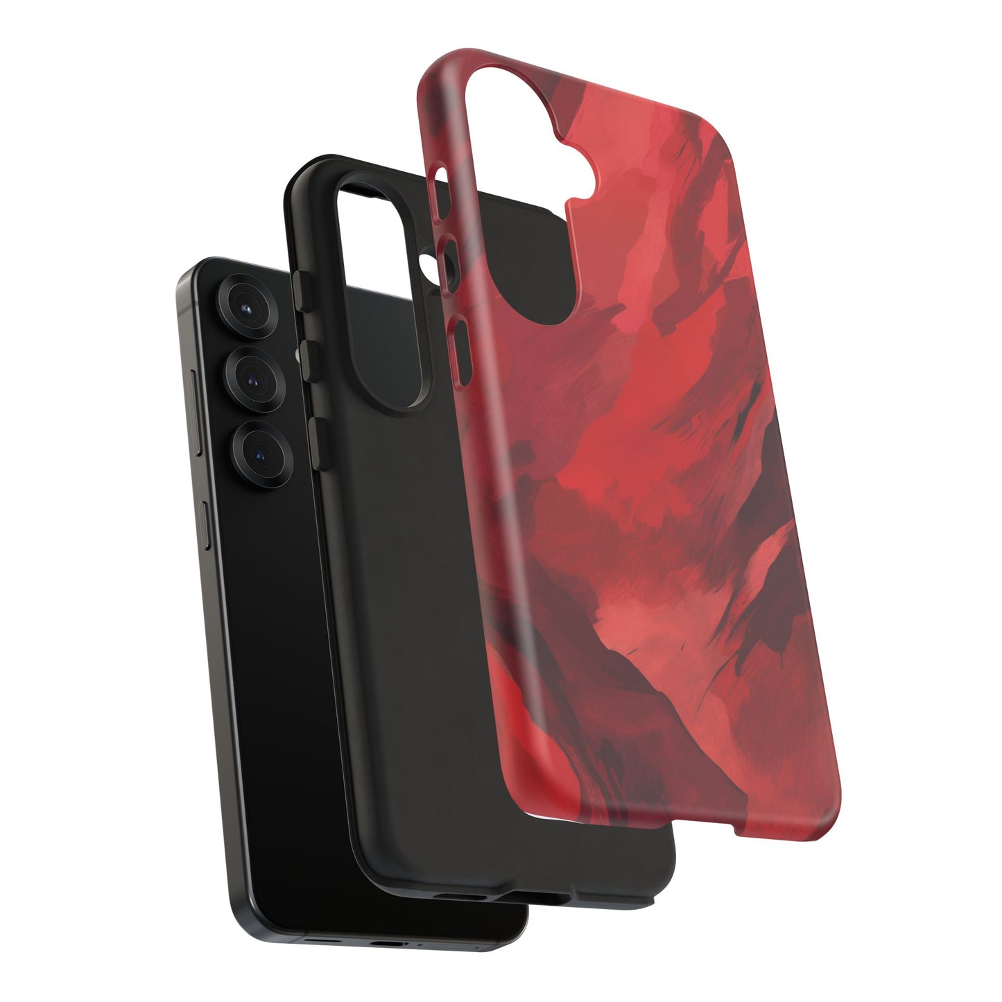 Bold Red Abstract Phone Case - Stylish Protection for Your Phone