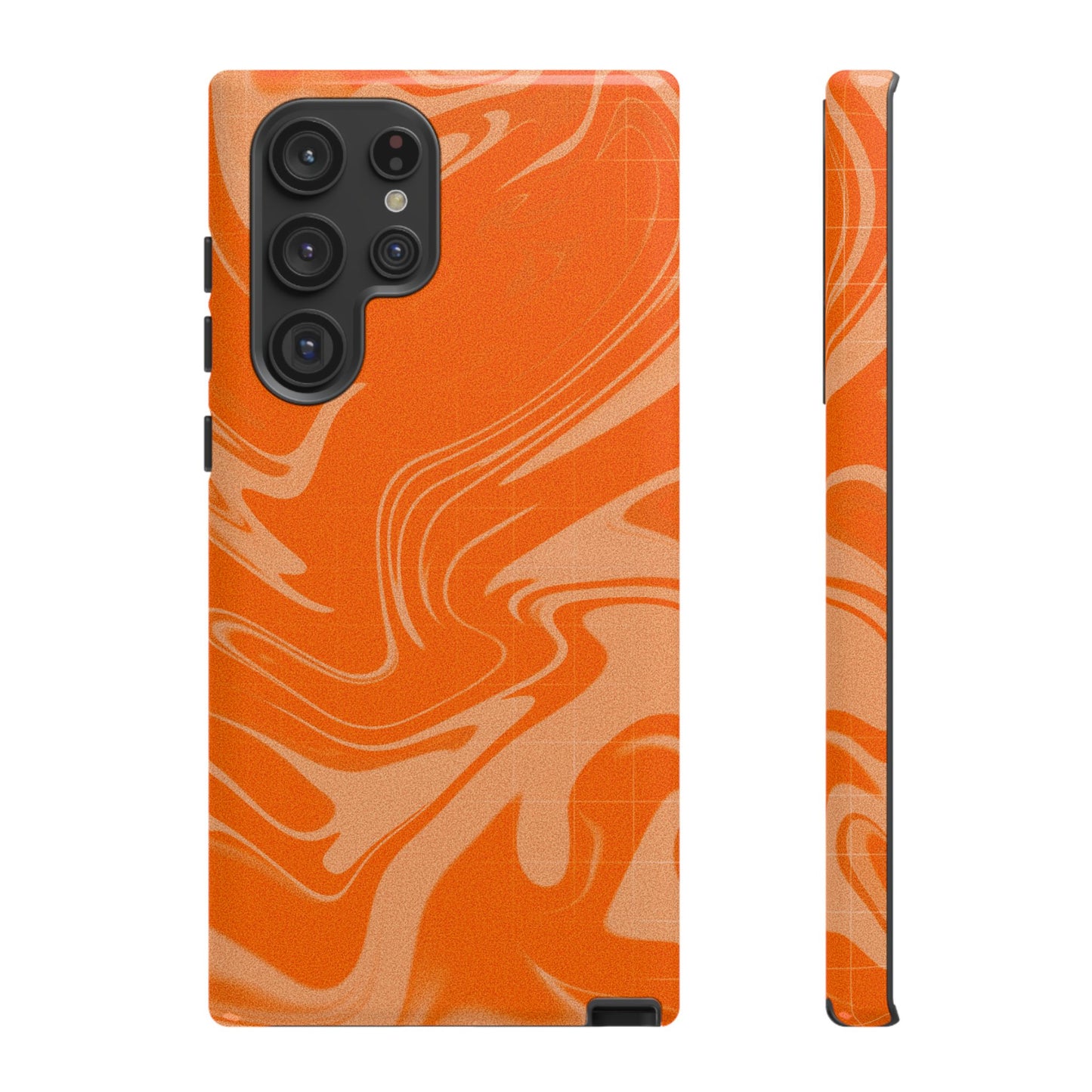 Stylish Orange Marble Phone Case - Tough Cases for Trendy Protection