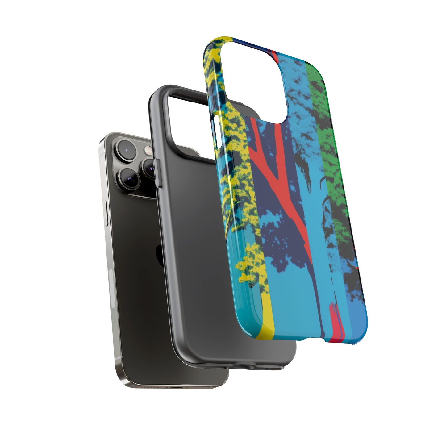 Phone Case - Colorful Forest Design Tough Case