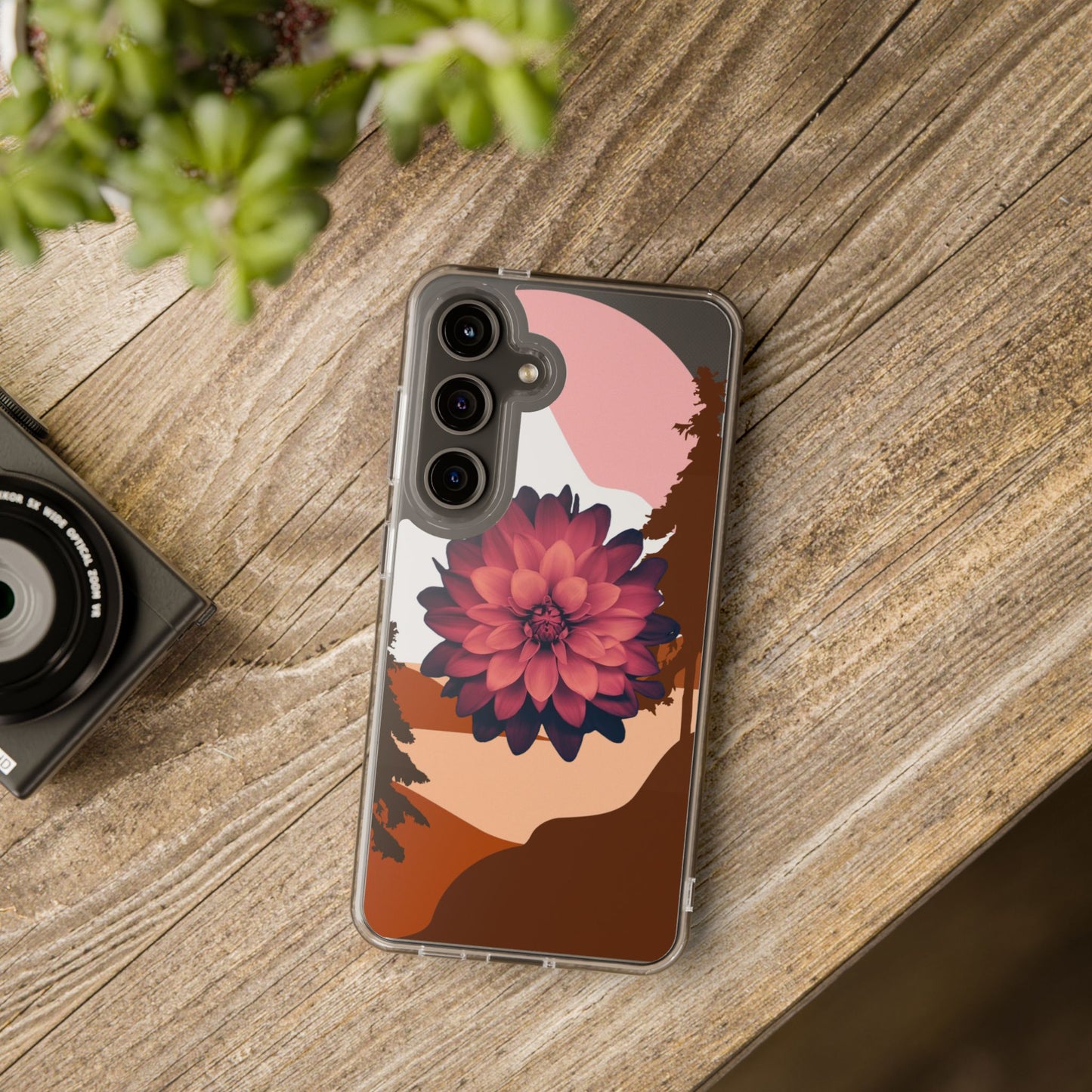 Floral Phone Case - Clear Protective Case with Flower Design