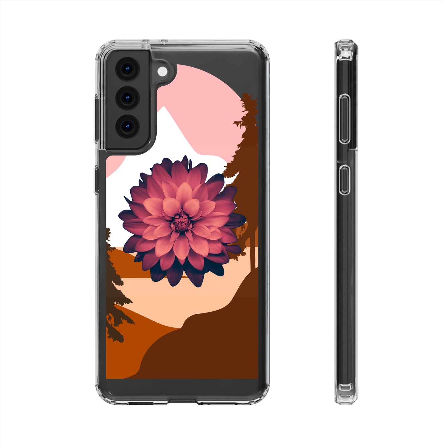 Floral Phone Case - Clear Protective Case with Flower Design