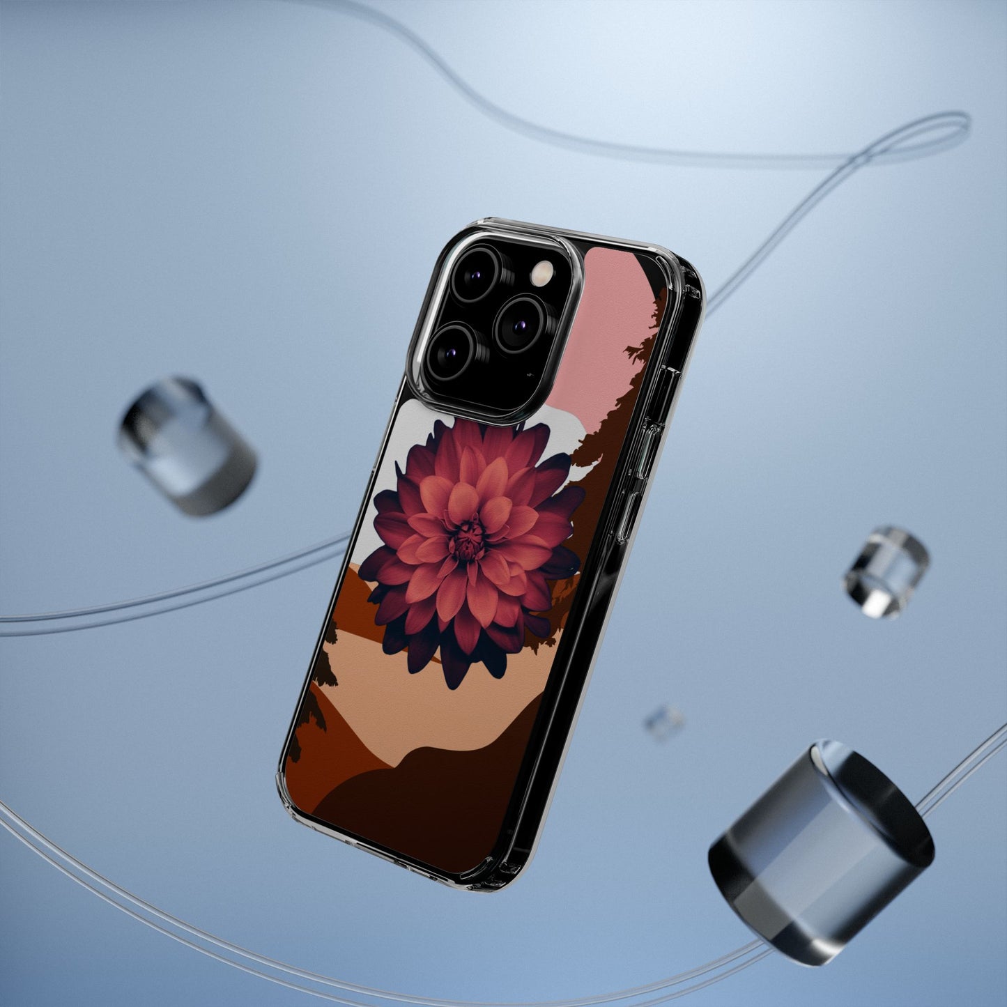 Floral Phone Case - Clear Protective Case with Flower Design