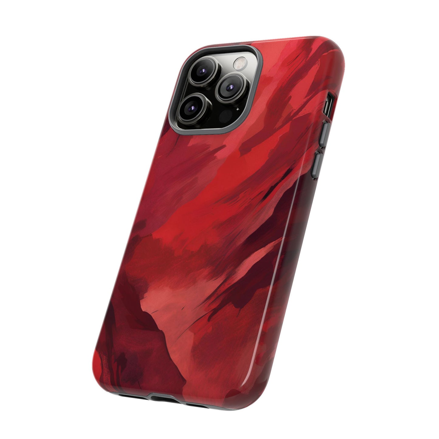Bold Red Abstract Phone Case - Stylish Protection for Your Phone