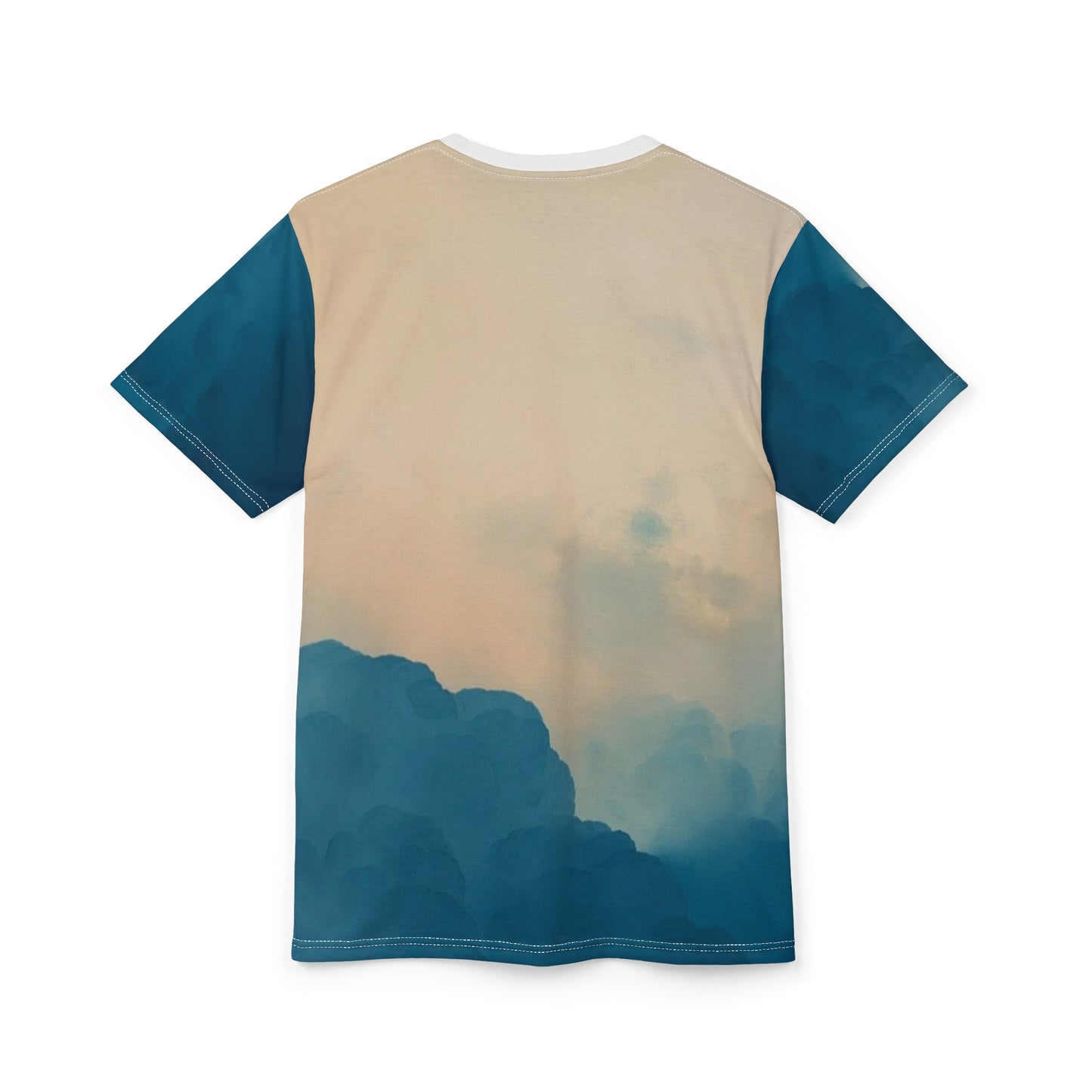 Sky-Inspired Unisex Cut & Sew Tee – Cloudy Aesthetic T-Shirt for Nature Lovers