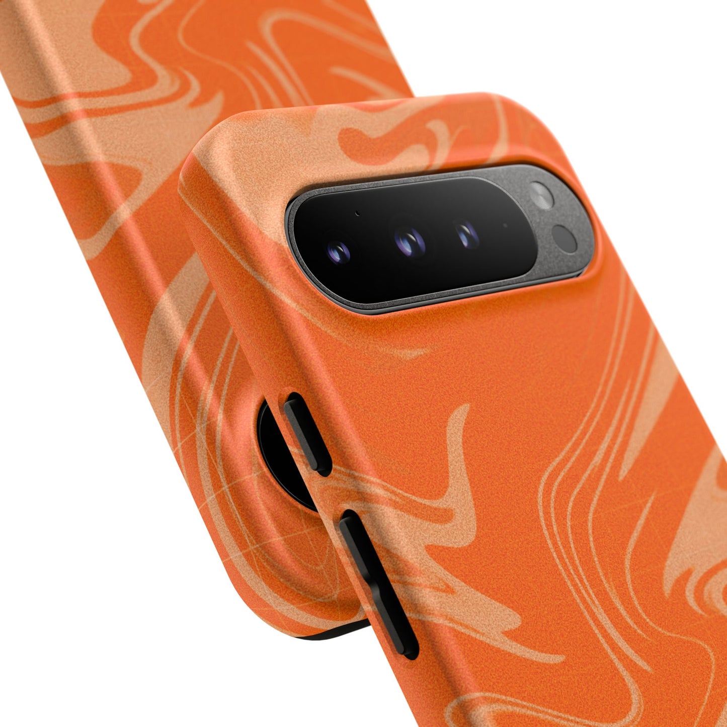 Stylish Orange Marble Phone Case - Tough Cases for Trendy Protection
